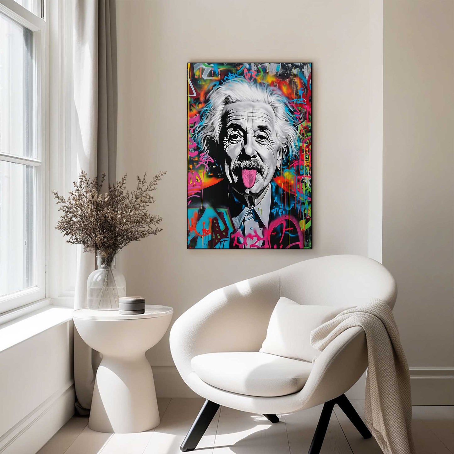 Wall Art Panel Einstein Tongue 90x60