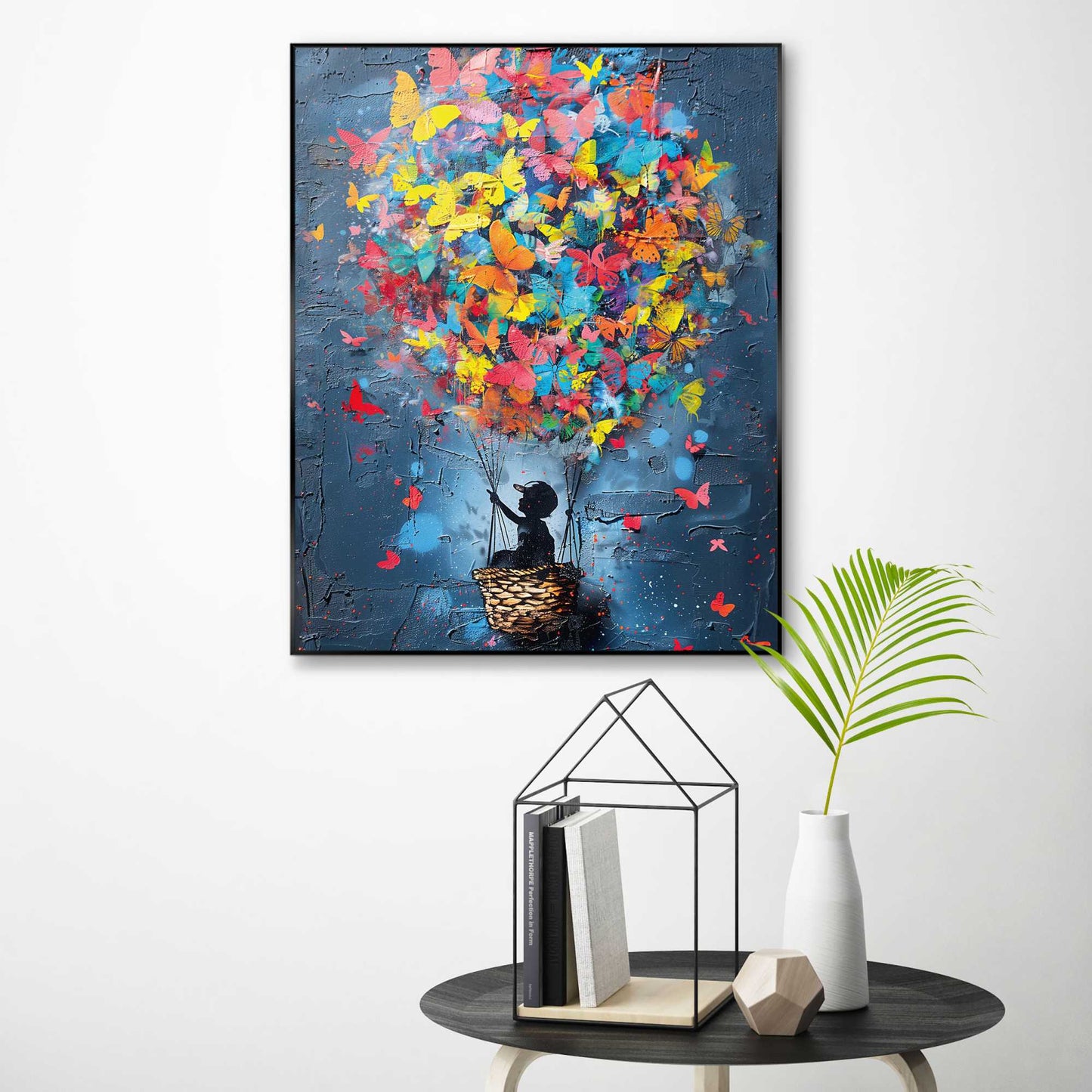Framed Poster Balloon Kid 50x40