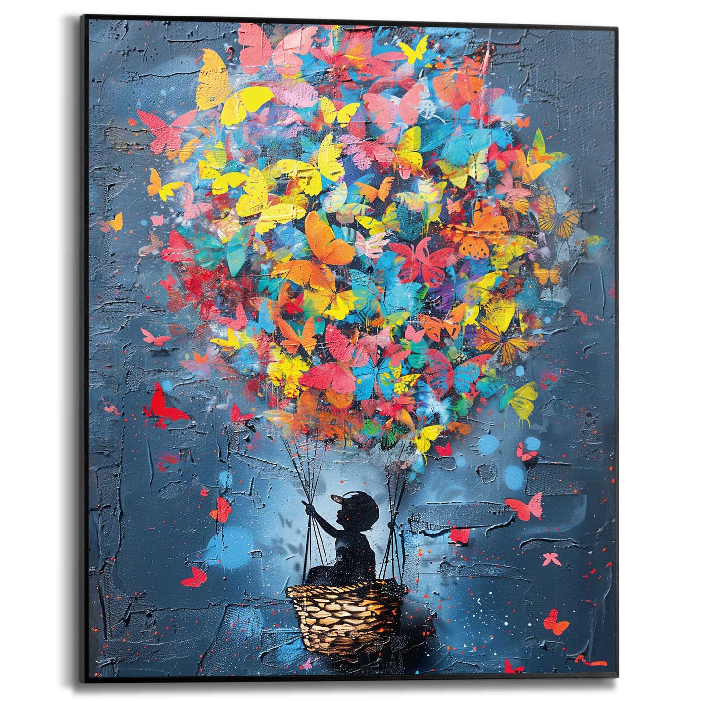 Framed Poster Balloon Kid 50x40