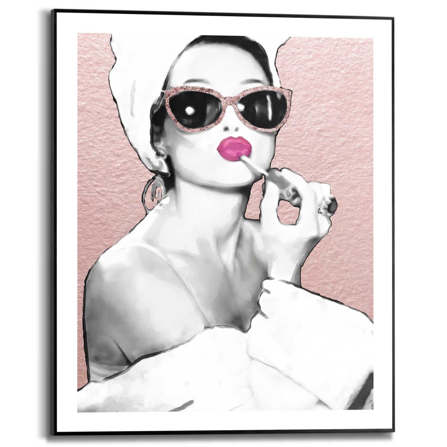 Framed Poster Make Up Lady 50x40