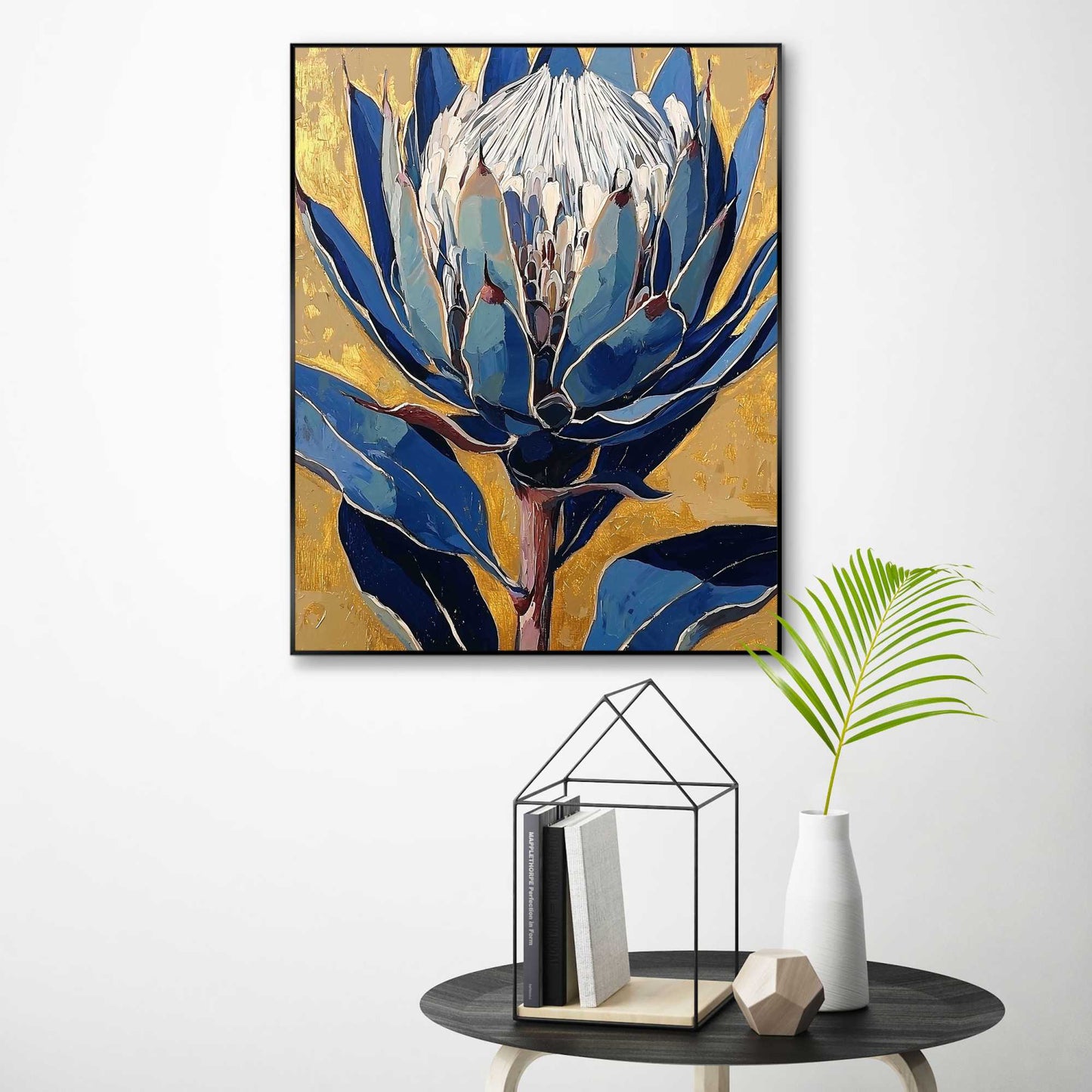 Framed Poster Protea Close Up 50x40