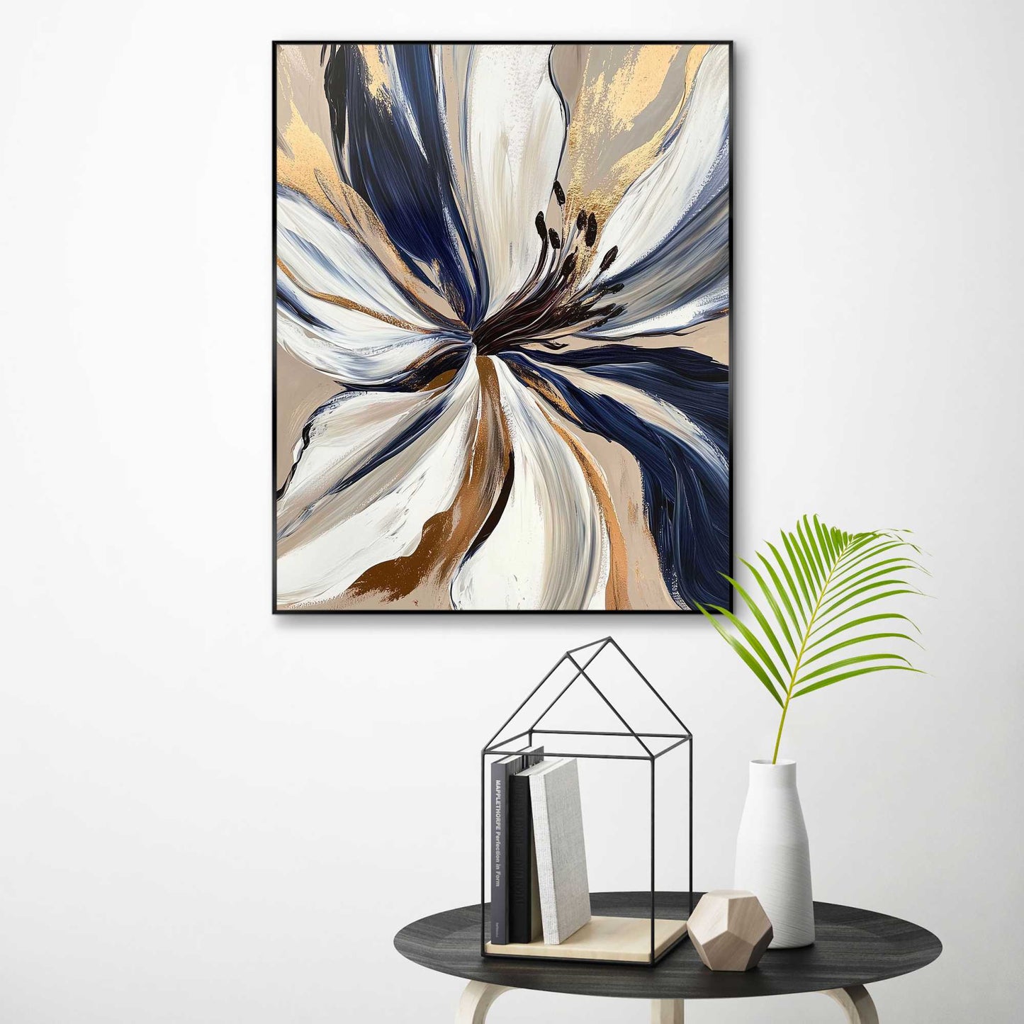 Framed Poster Stylish Flower 50x40