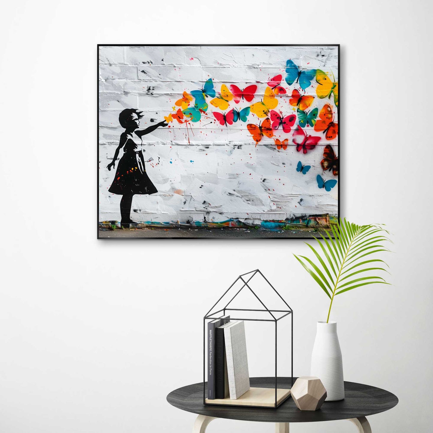 Framed Poster Butterfly Girl 40x50