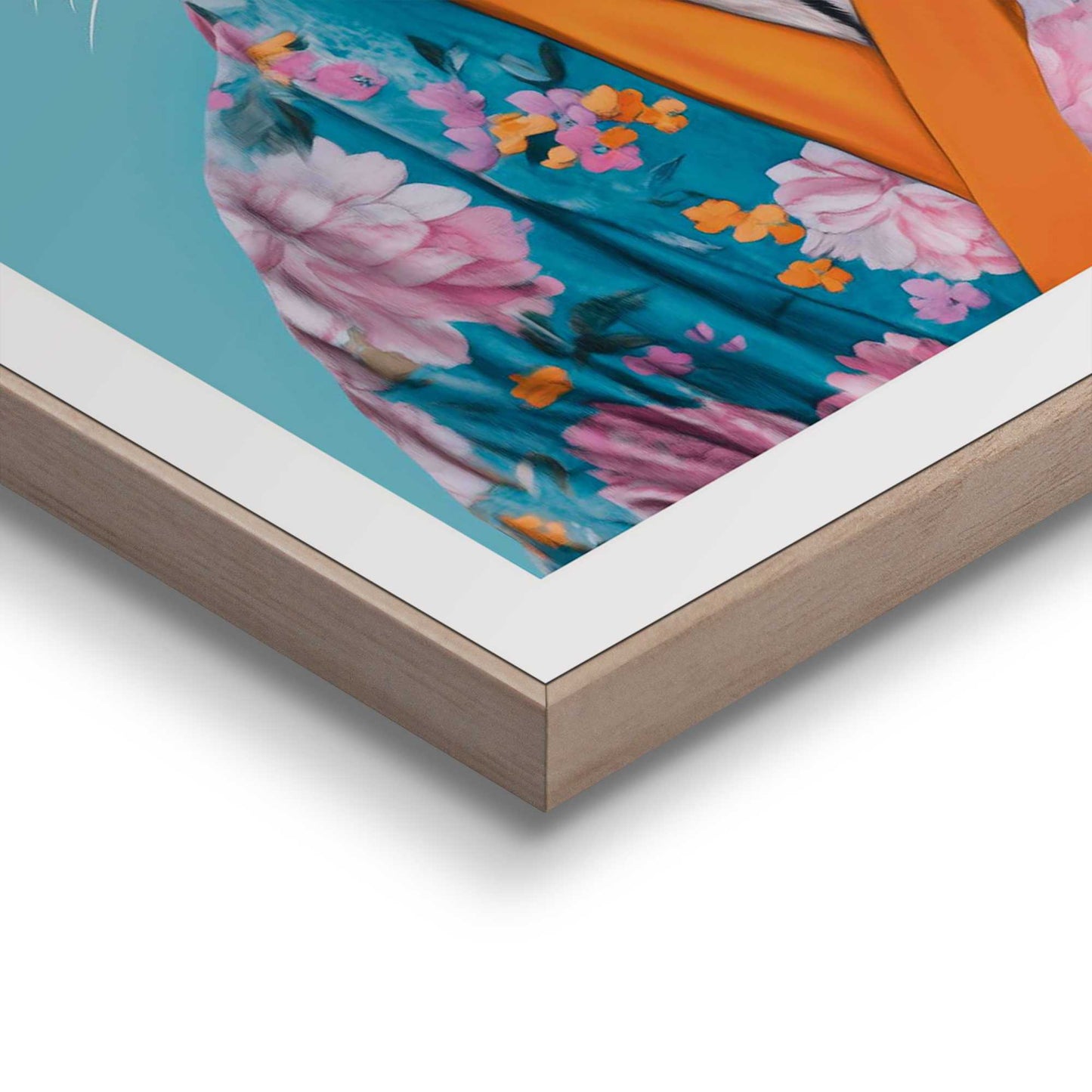 Framed Poster Flower Tiger 50x40