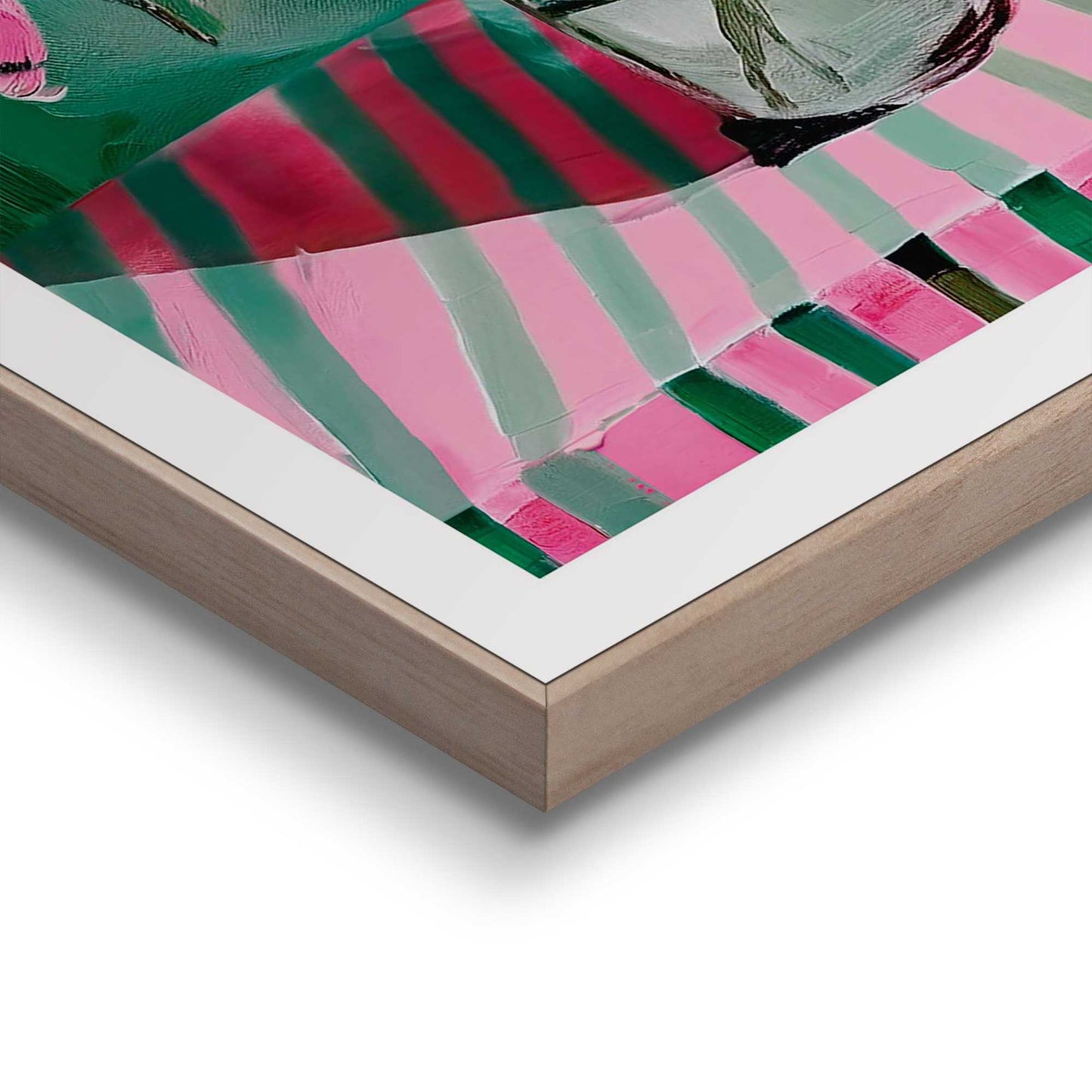 Framed Poster Flower Stripes 50x40