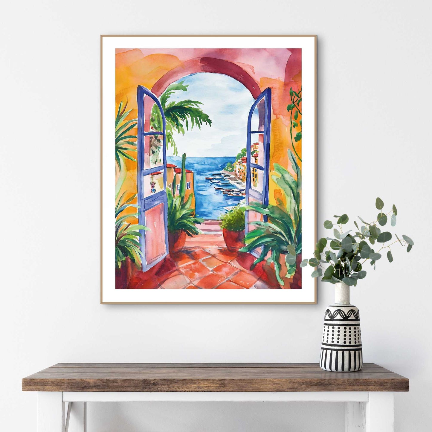 Framed Poster Vacation View 50x40