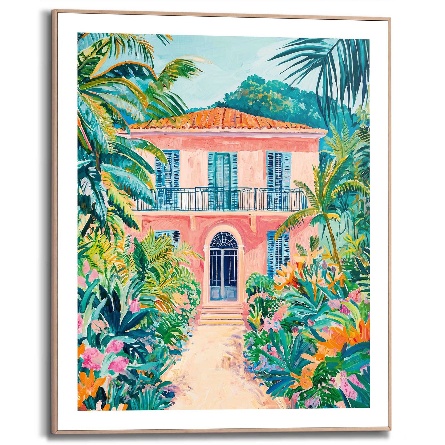 Framed Poster Holiday House 50x40