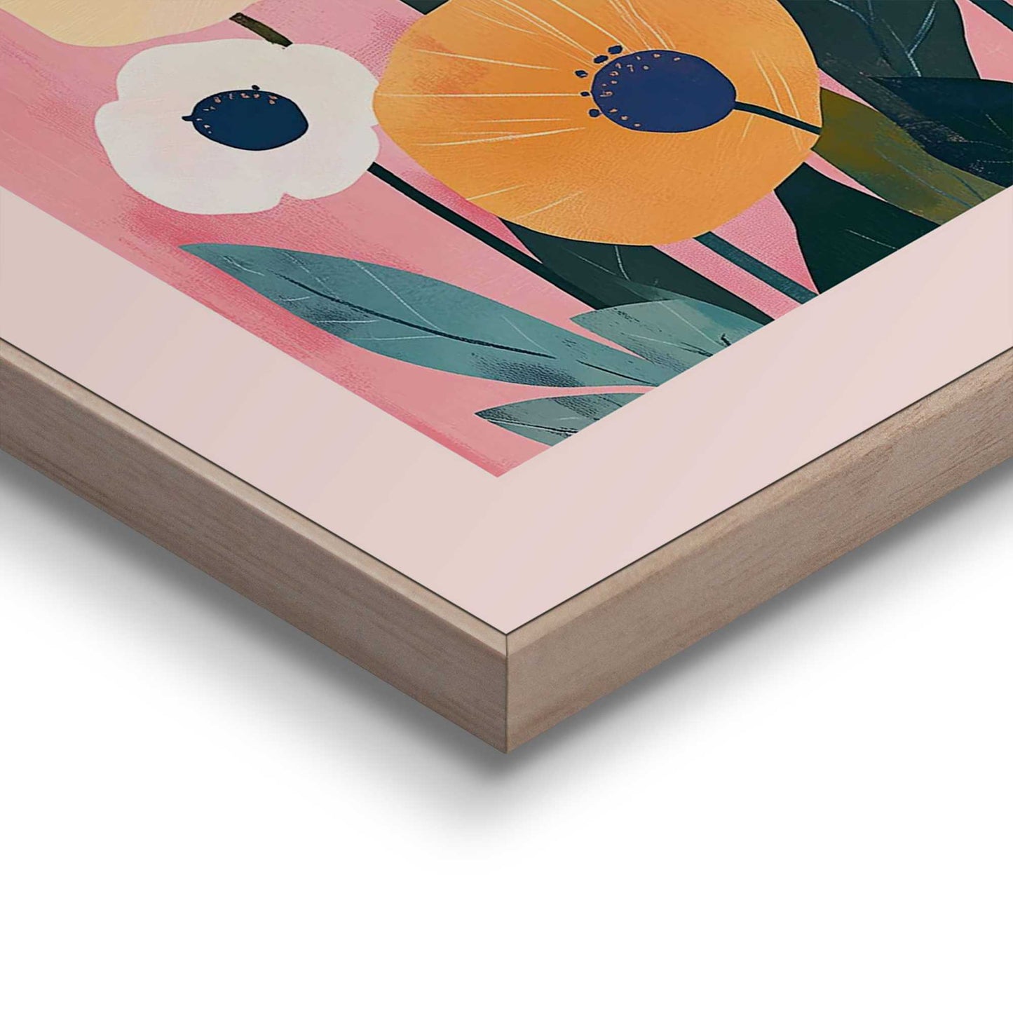 Framed Poster Flowers 50x40