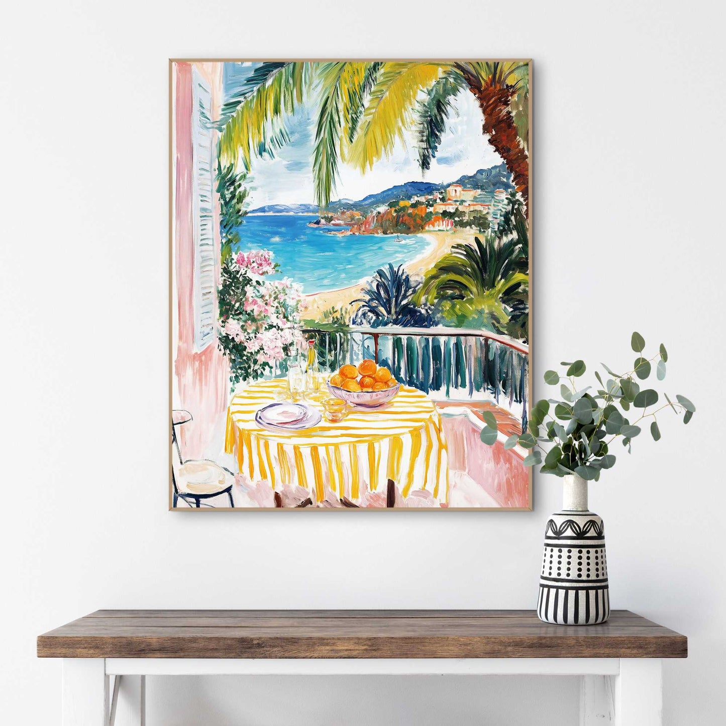 Framed Poster Vacation Bay 50x40