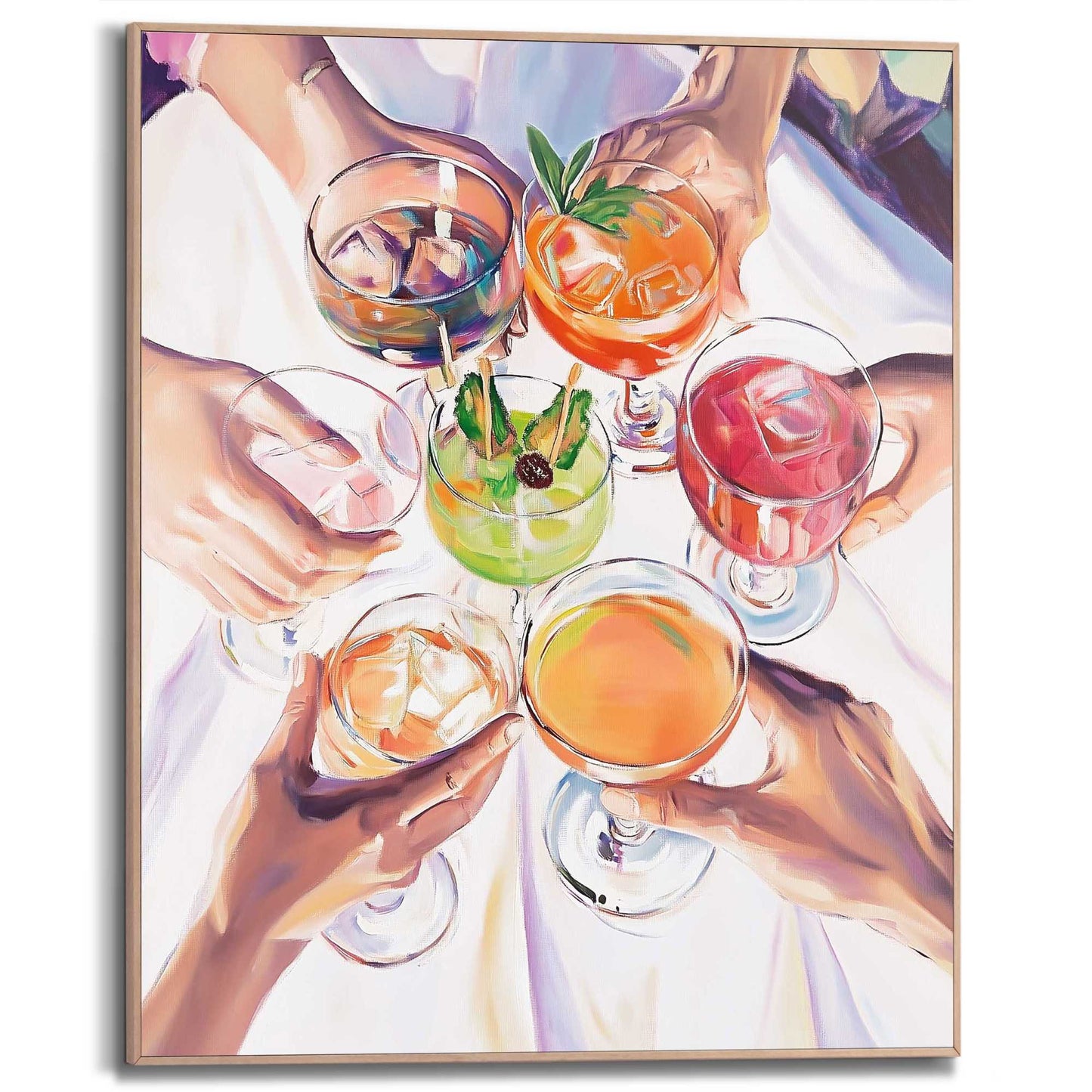 Framed Poster Cocktails 50x40