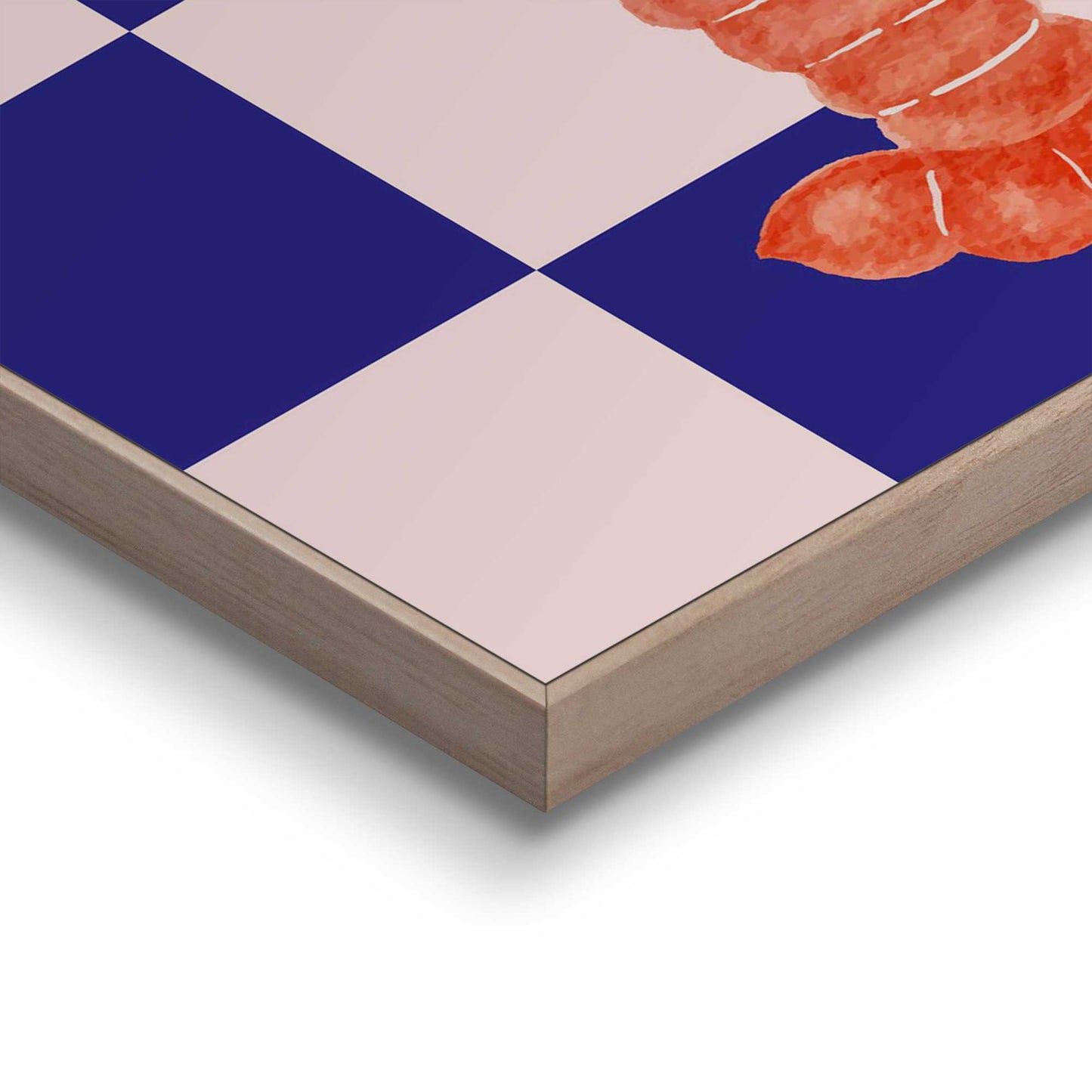 Framed Poster Lobster Blue 50x40