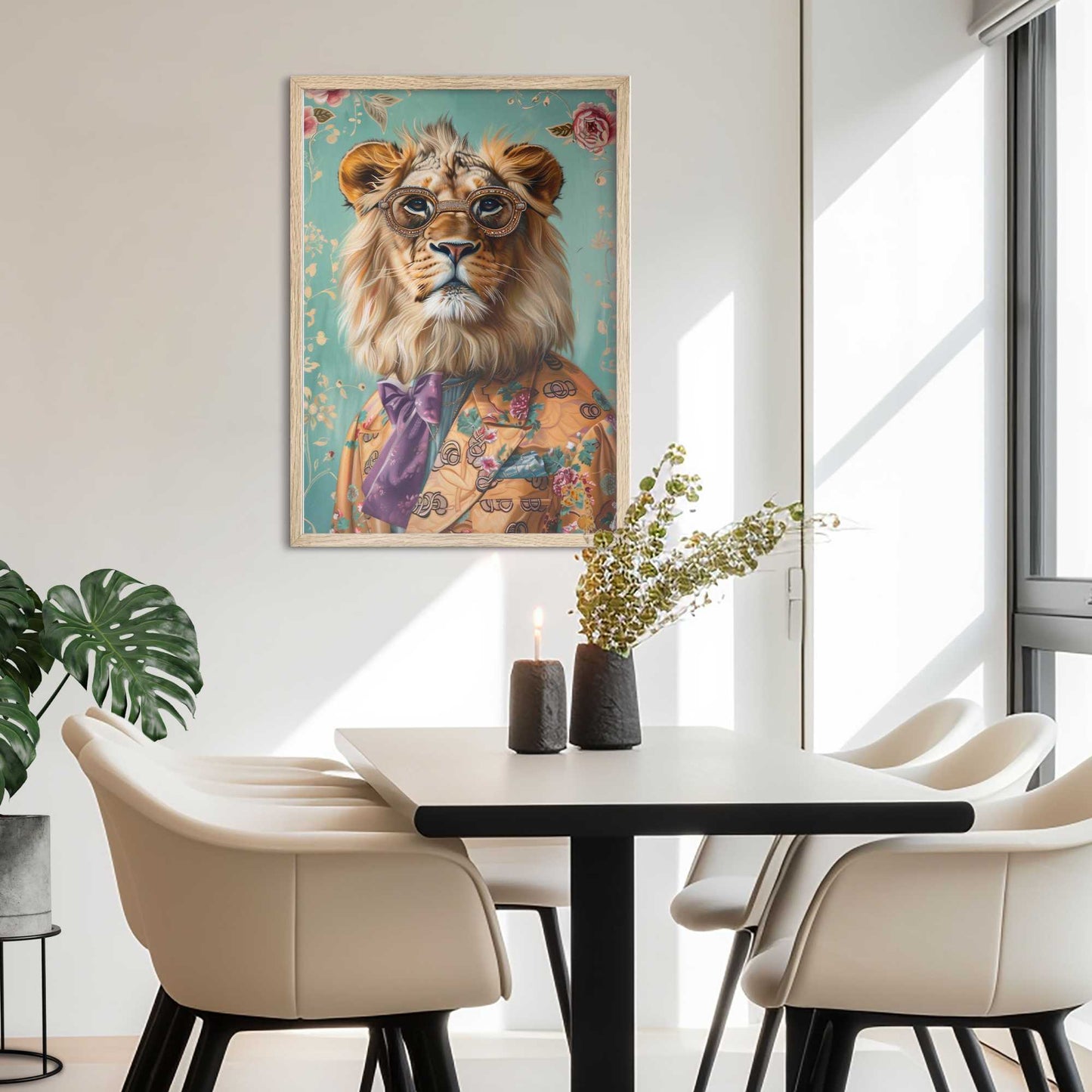 Framed Art Box Dandy Lion Portrait 70x50