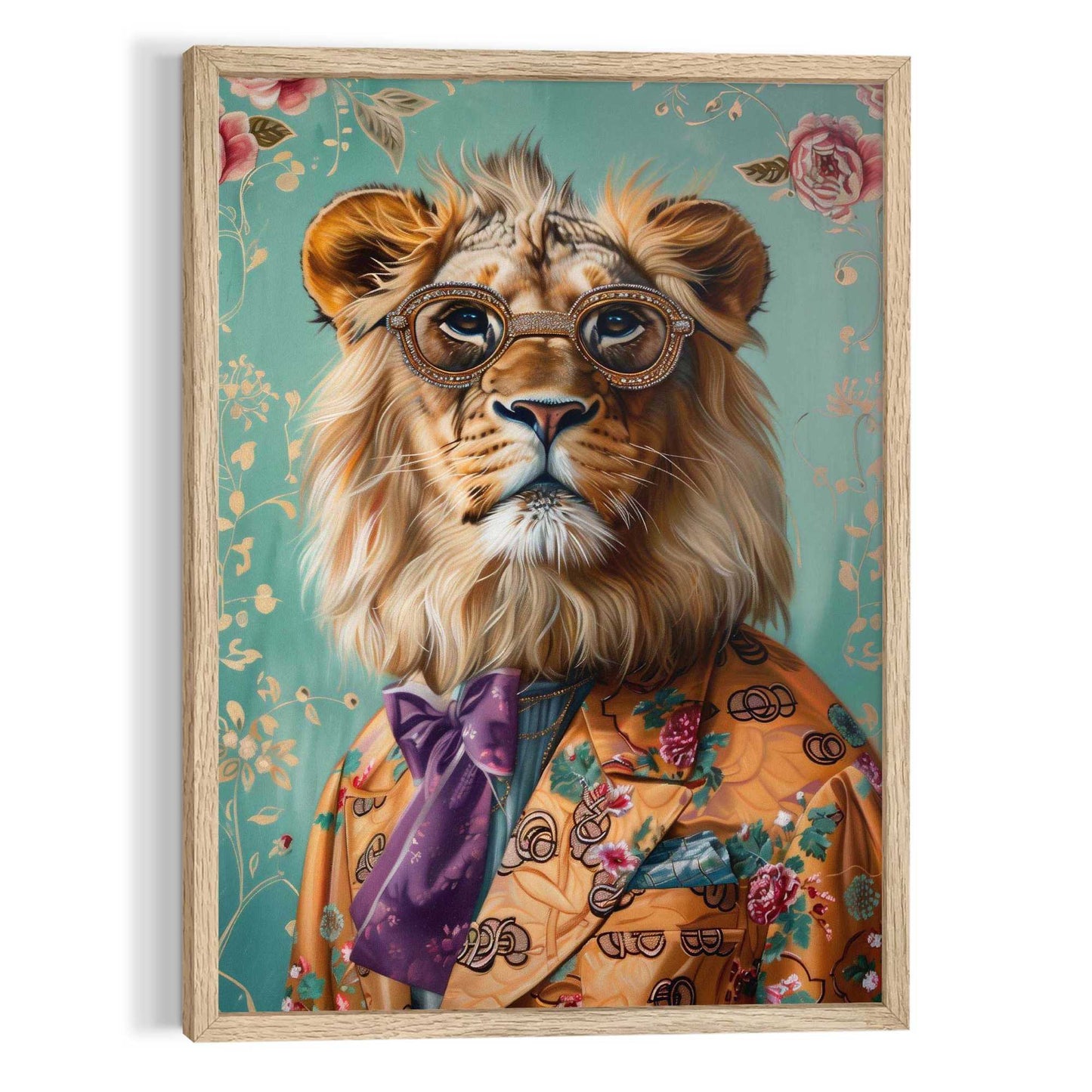 Framed Art Box Dandy Lion Portrait 70x50