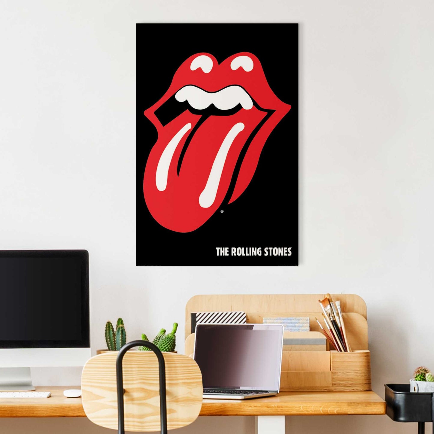 Wall Art Panel Rolling Stones - tongue 90x60