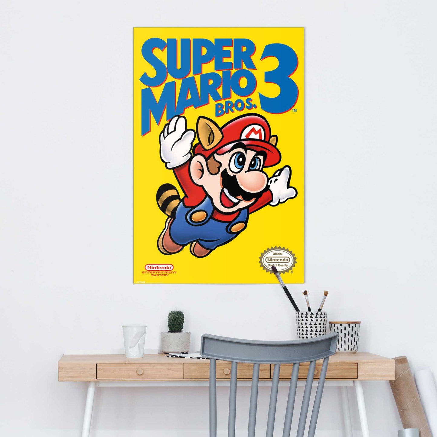Wall Art Panel Super Mario Bros 3 - NES cover 90x60