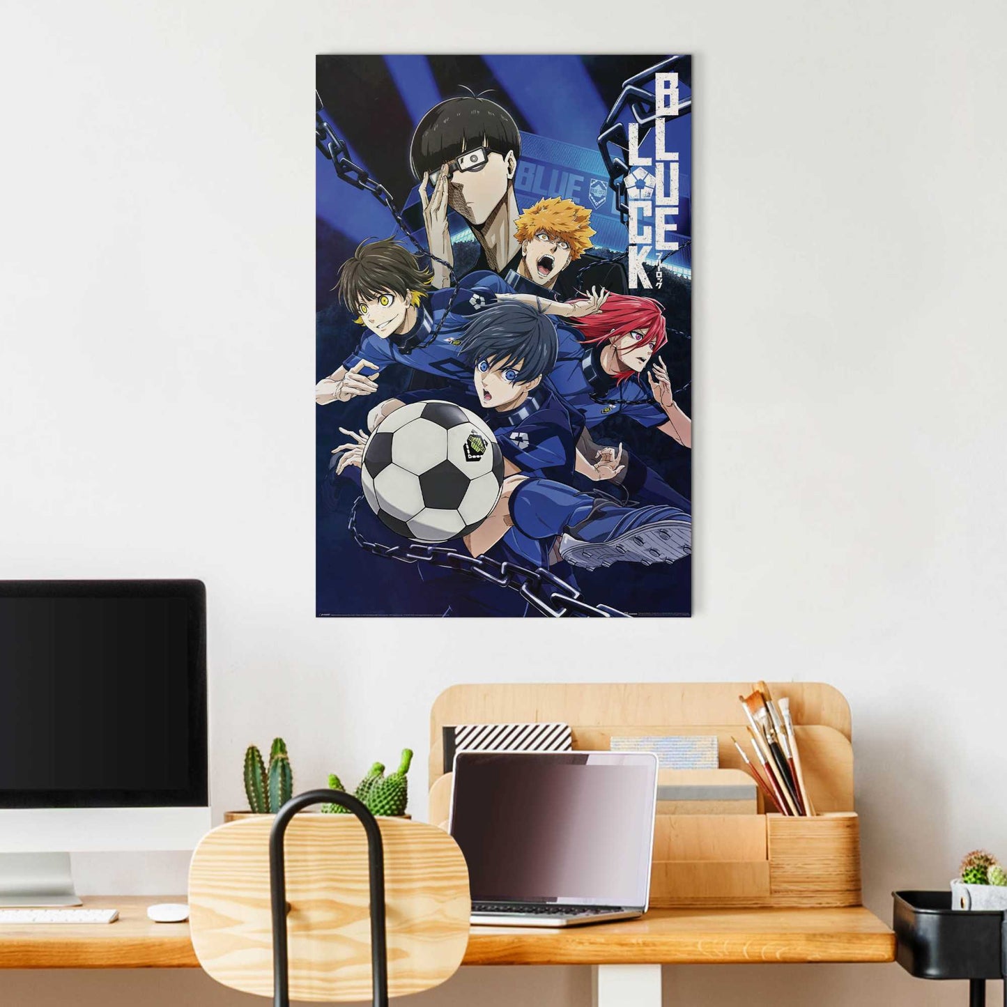 Wall Art Panel Blue Lock 90x60