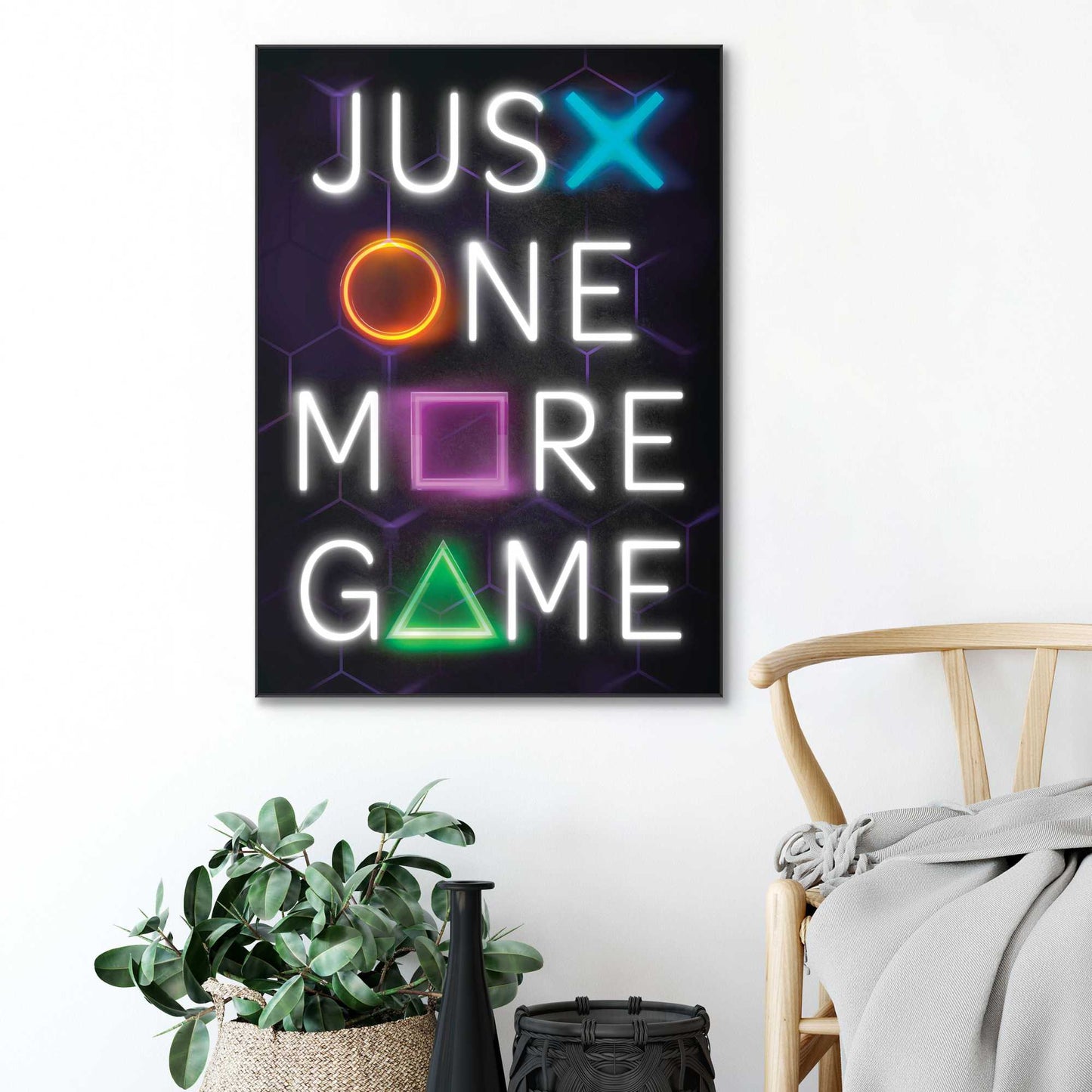 Framed Poster Love gaming 70x50