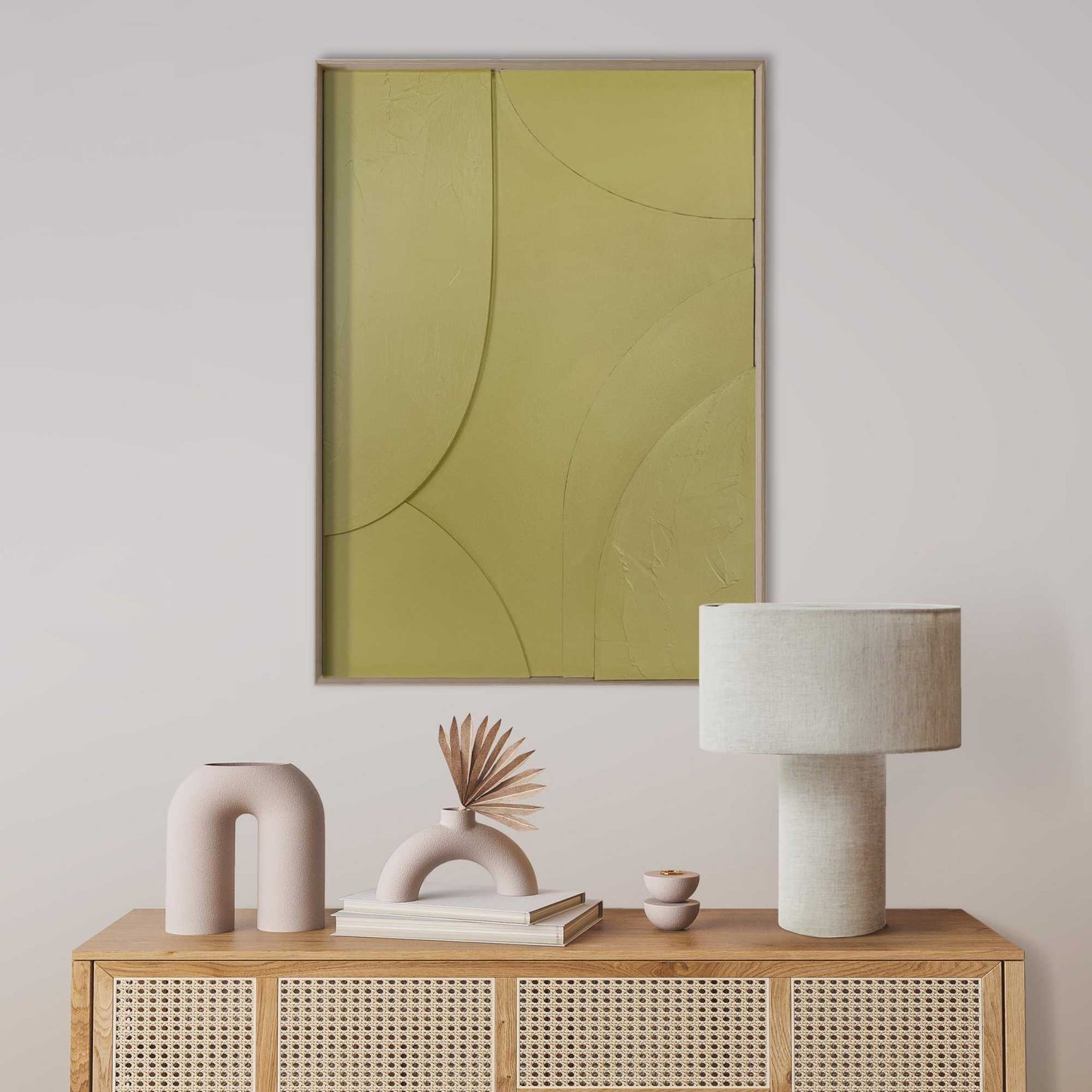 Handmade Art Layers - vintage green 70x50
