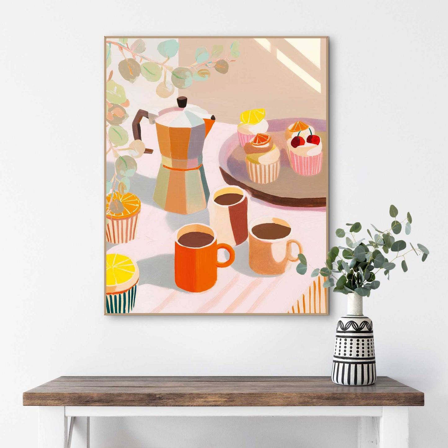 Framed Poster Coffee Scene 50x40