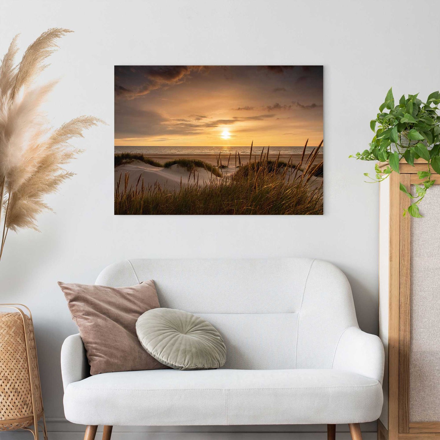 Canvas Sunset at the beach 50x70