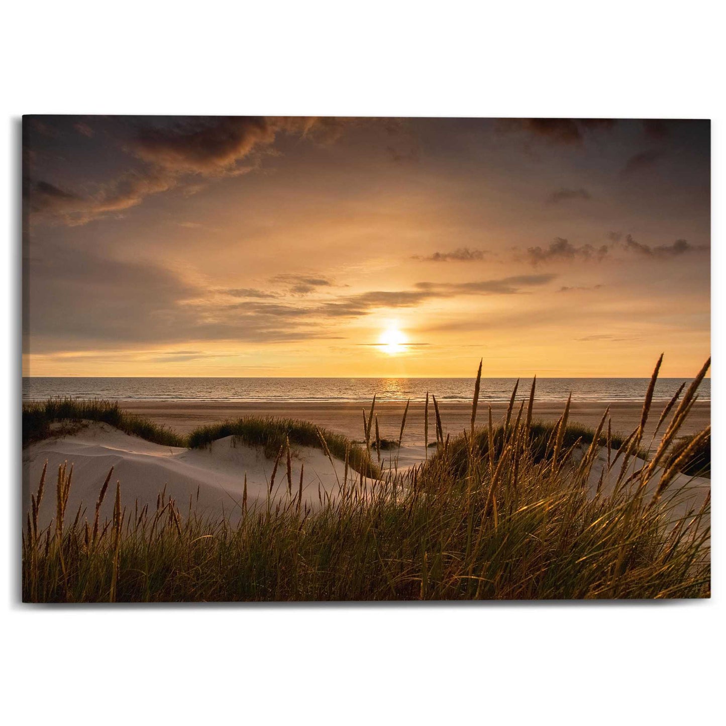 Canvas Sunset at the beach 50x70
