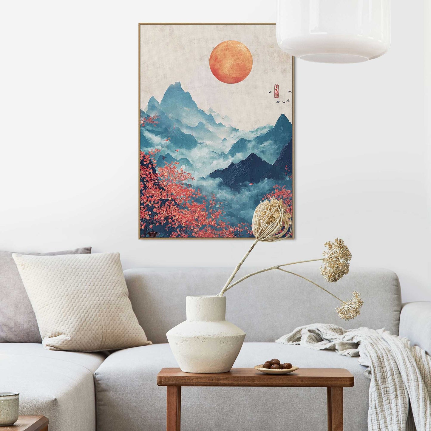 Framed Poster Japandi horizon 70x50