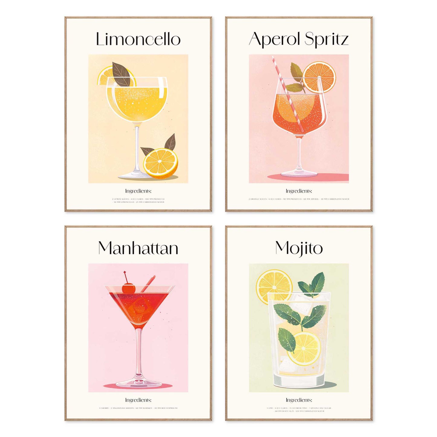 Framed Poster Cocktail time 40x30