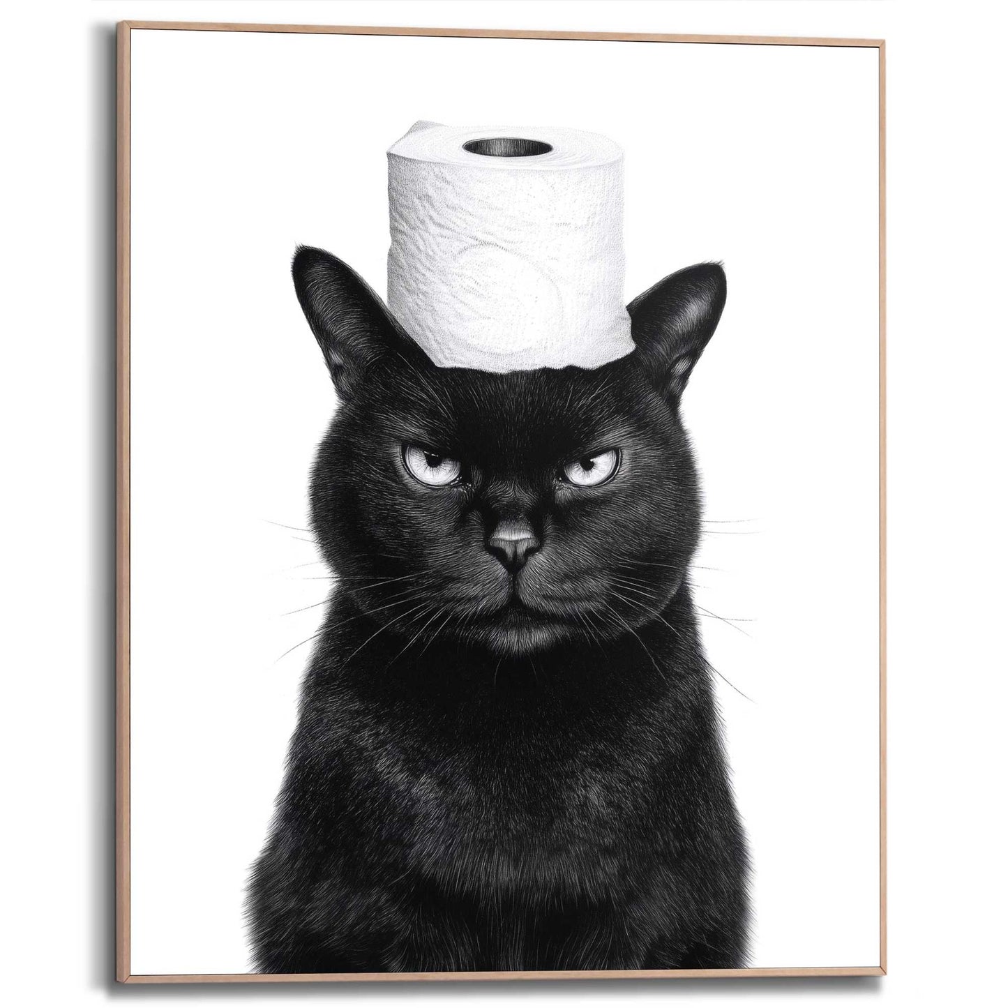 Framed Poster Balancing toilet roll 50x40
