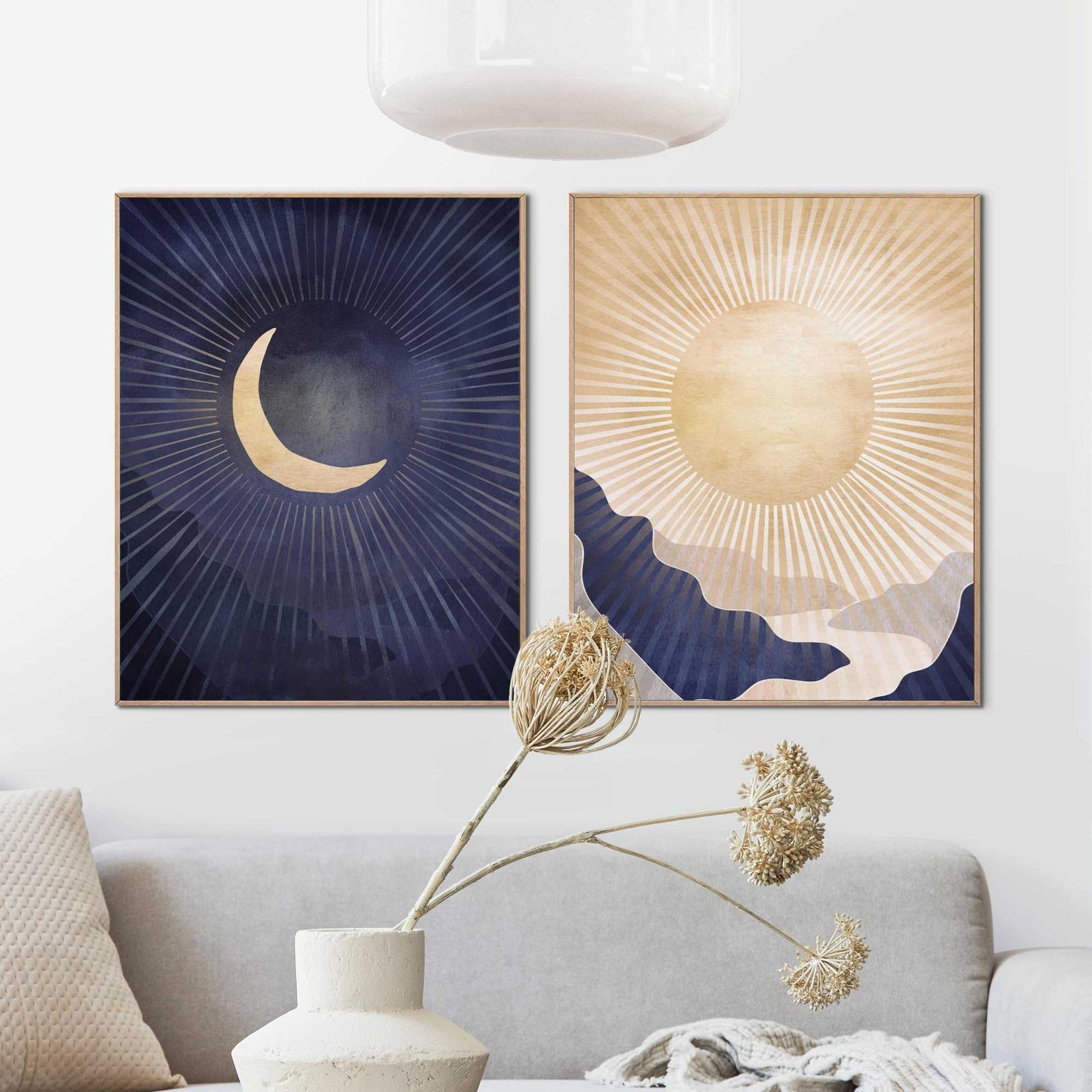 Framed Poster Day and night 50x40
