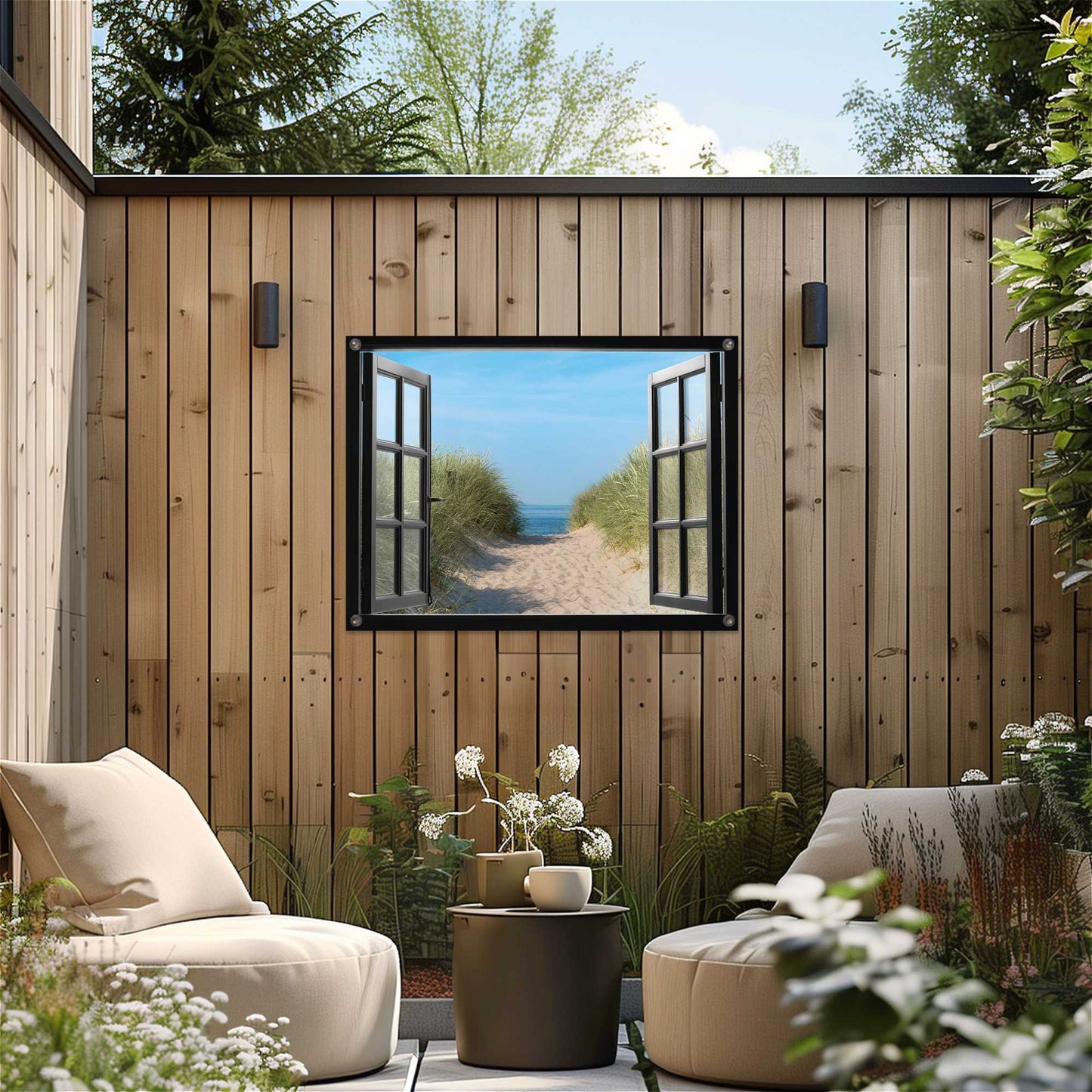 Outdoor Art Window to the sea 50x70