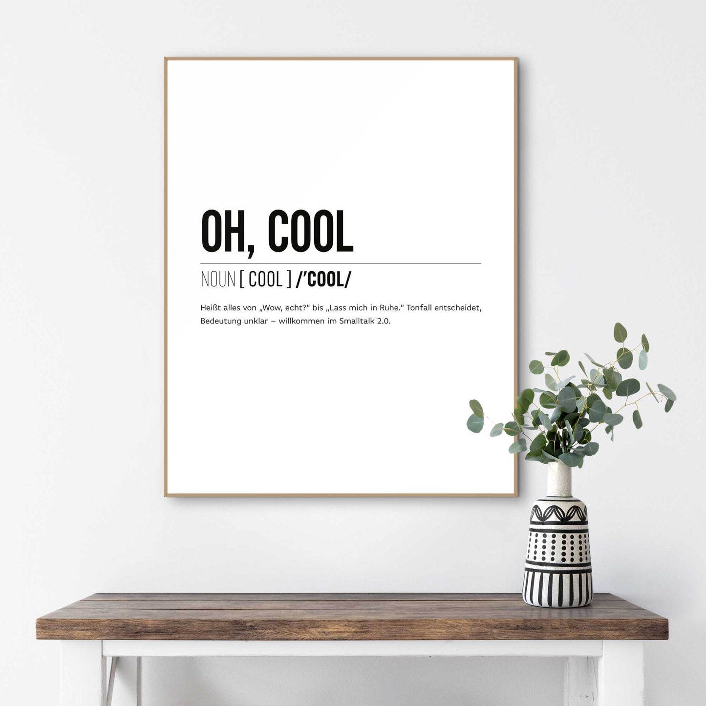 Framed Poster Oh cool 50x40