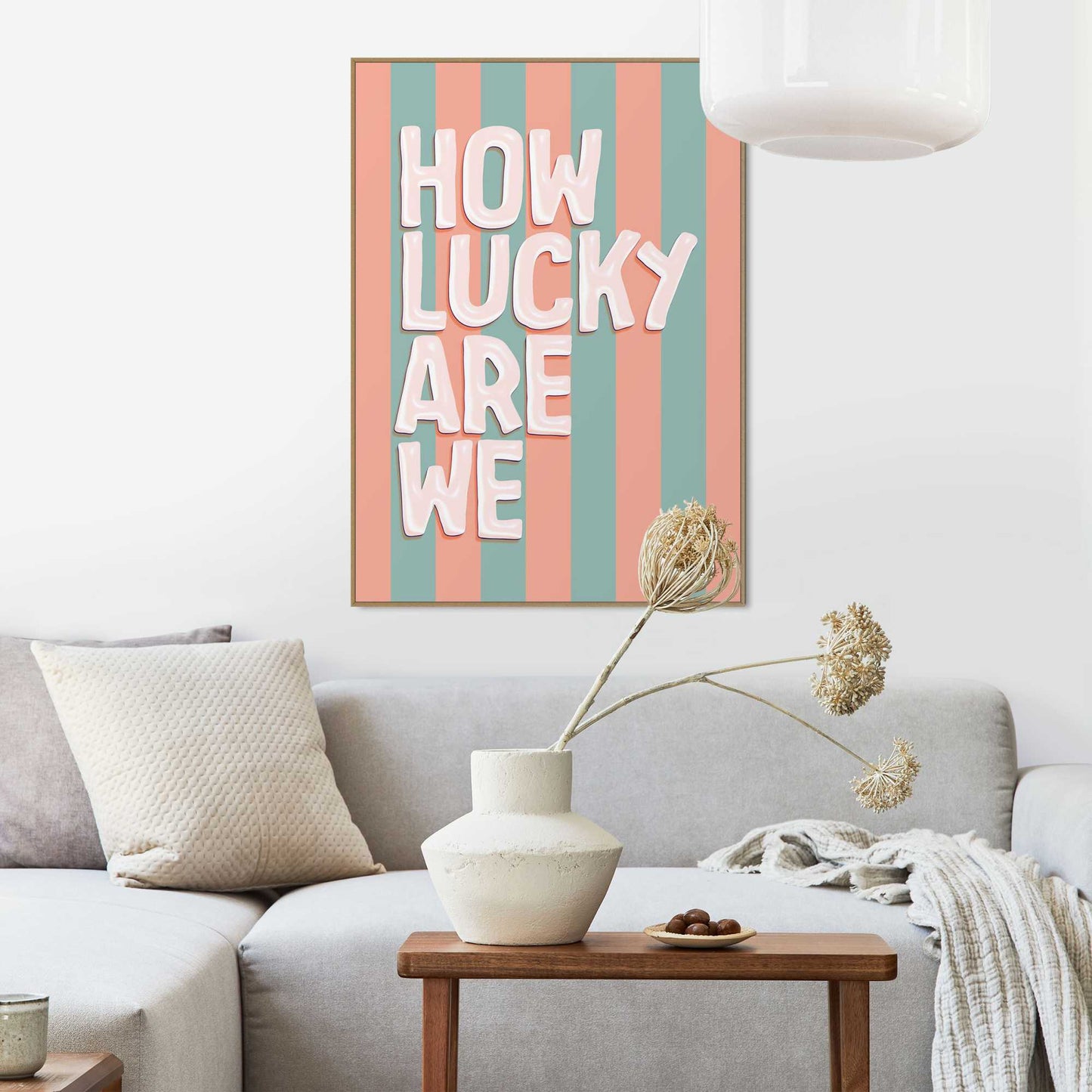 Framed Poster Lucky people 70x50