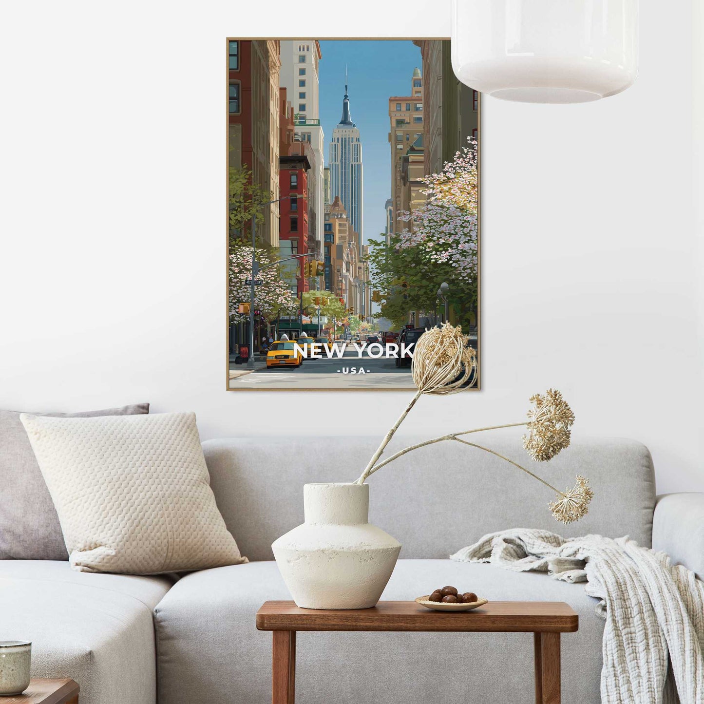 Framed Poster Spring in New York 70x50