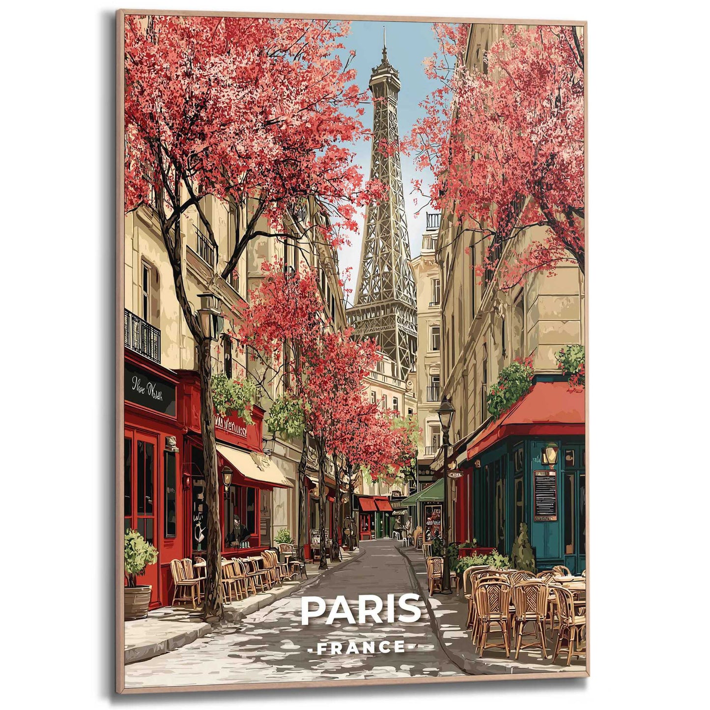 Framed Poster Spring in Paris 70x50