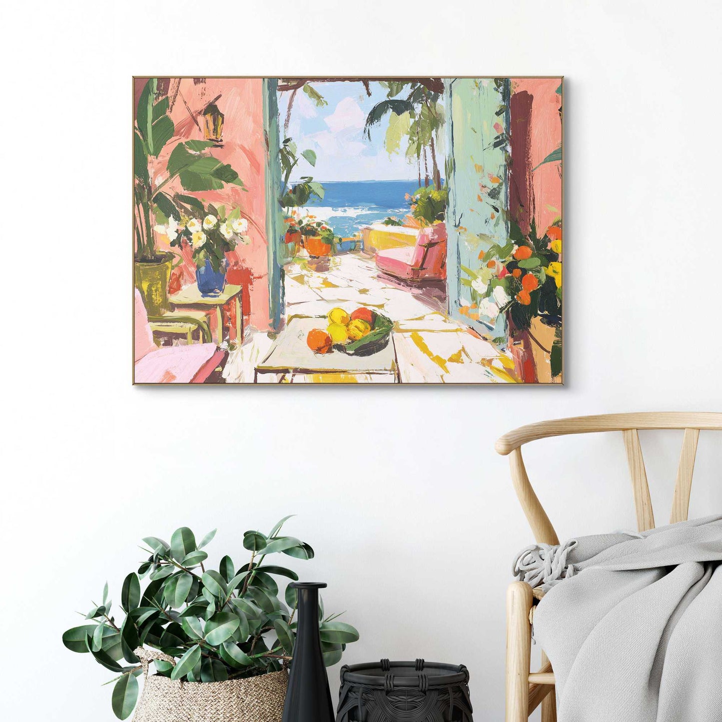 Framed Poster Summer terrace 50x70