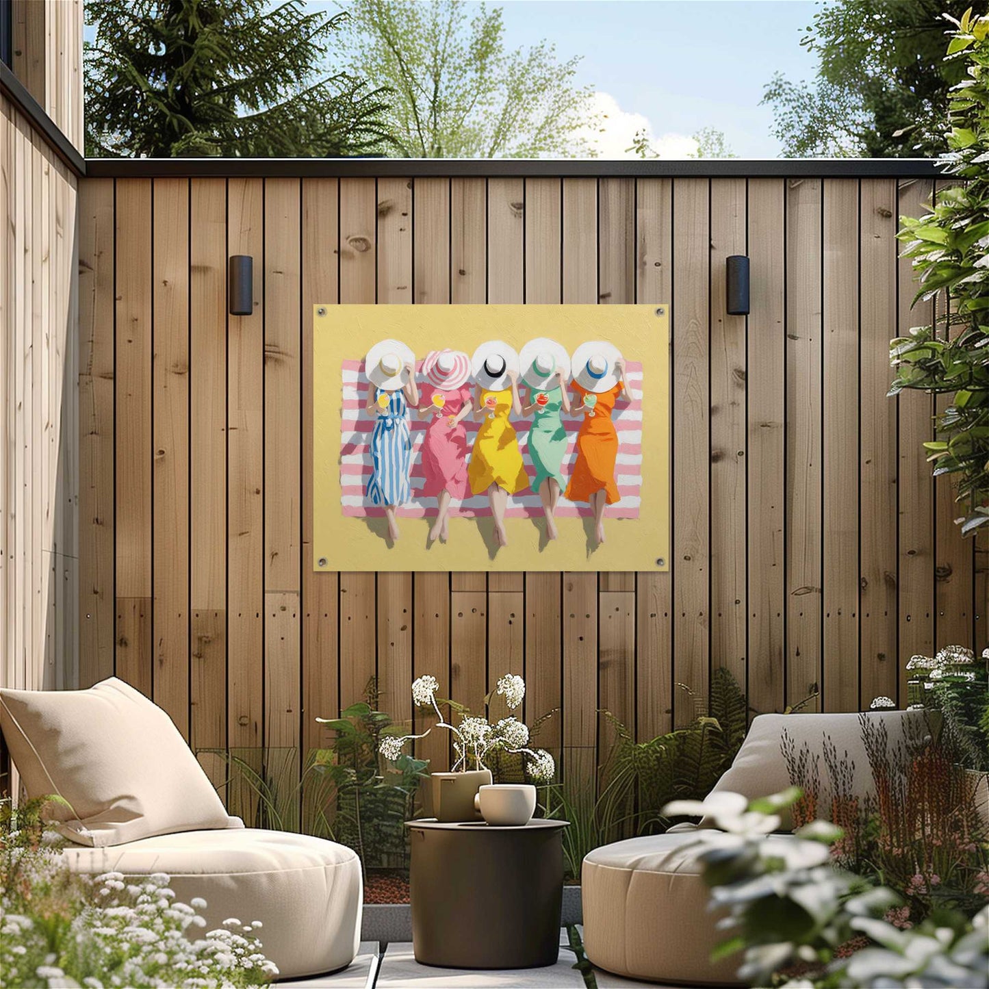 Outdoor Art Drinks on the beach 50x70