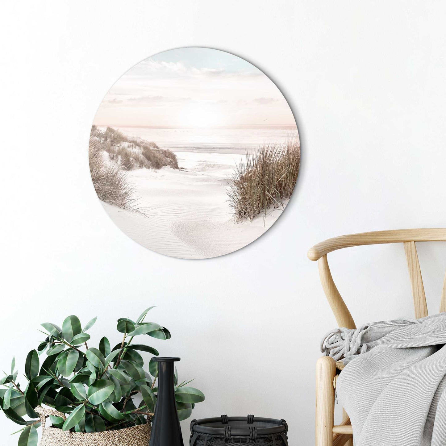 Circle Art Sunrise in the dunes 50x50