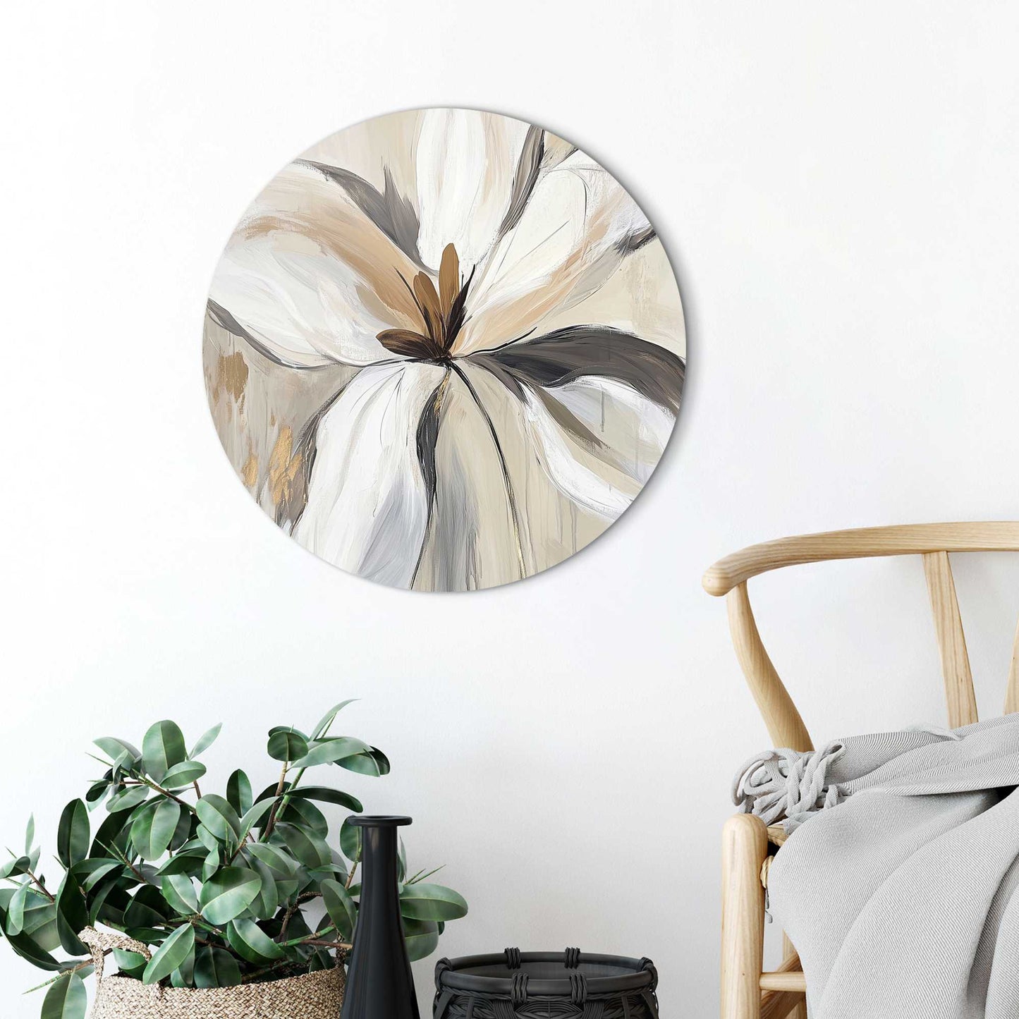 Circle Art Elegant flower 50x50