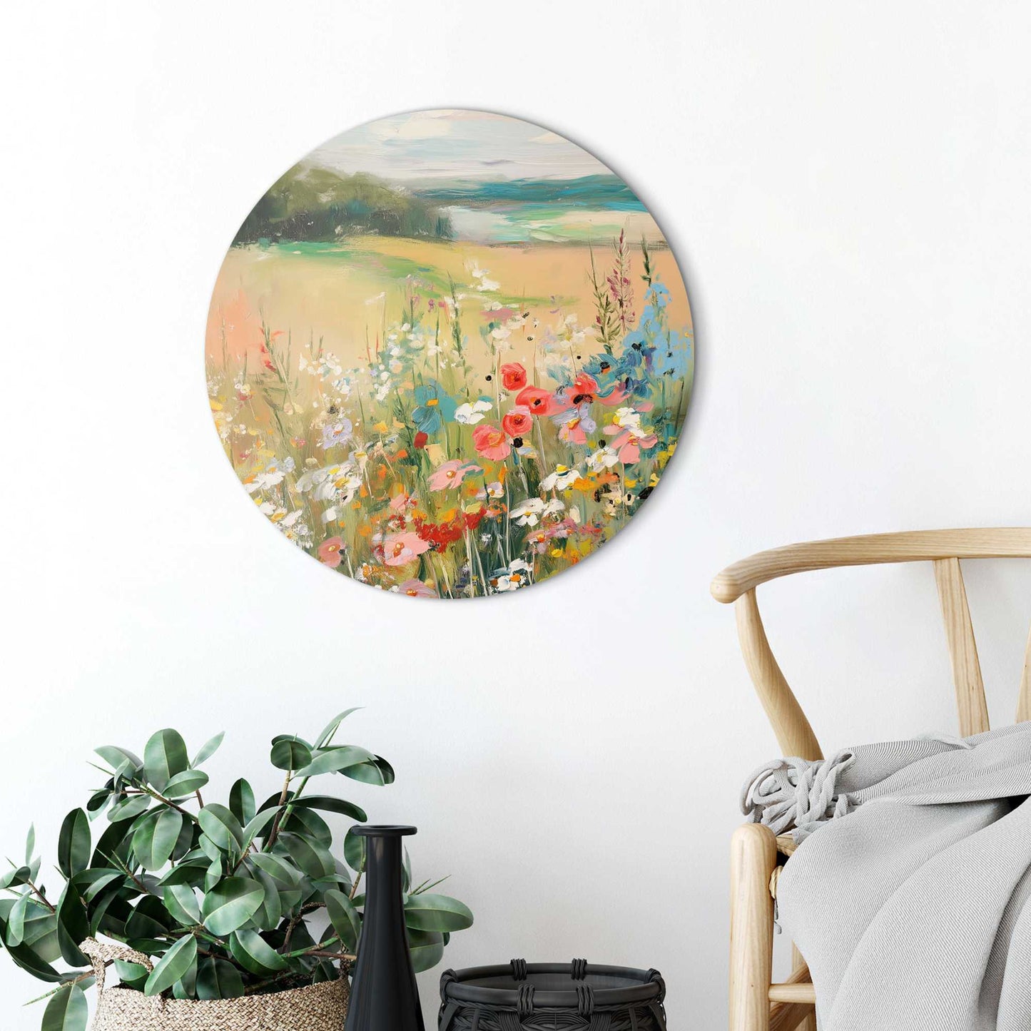 Circle Art Flower beach 50x50