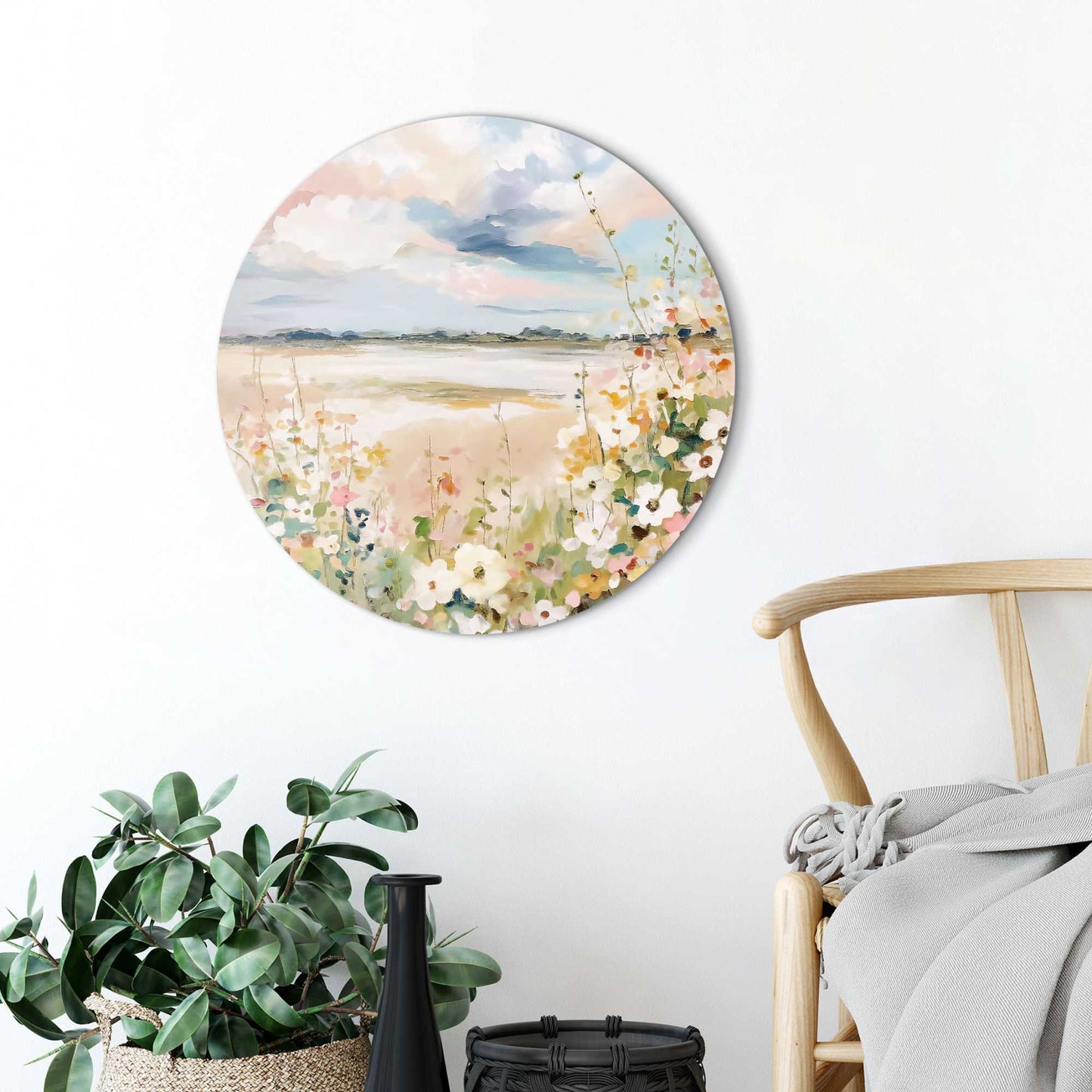 Circle Art Spring landscape 50x50
