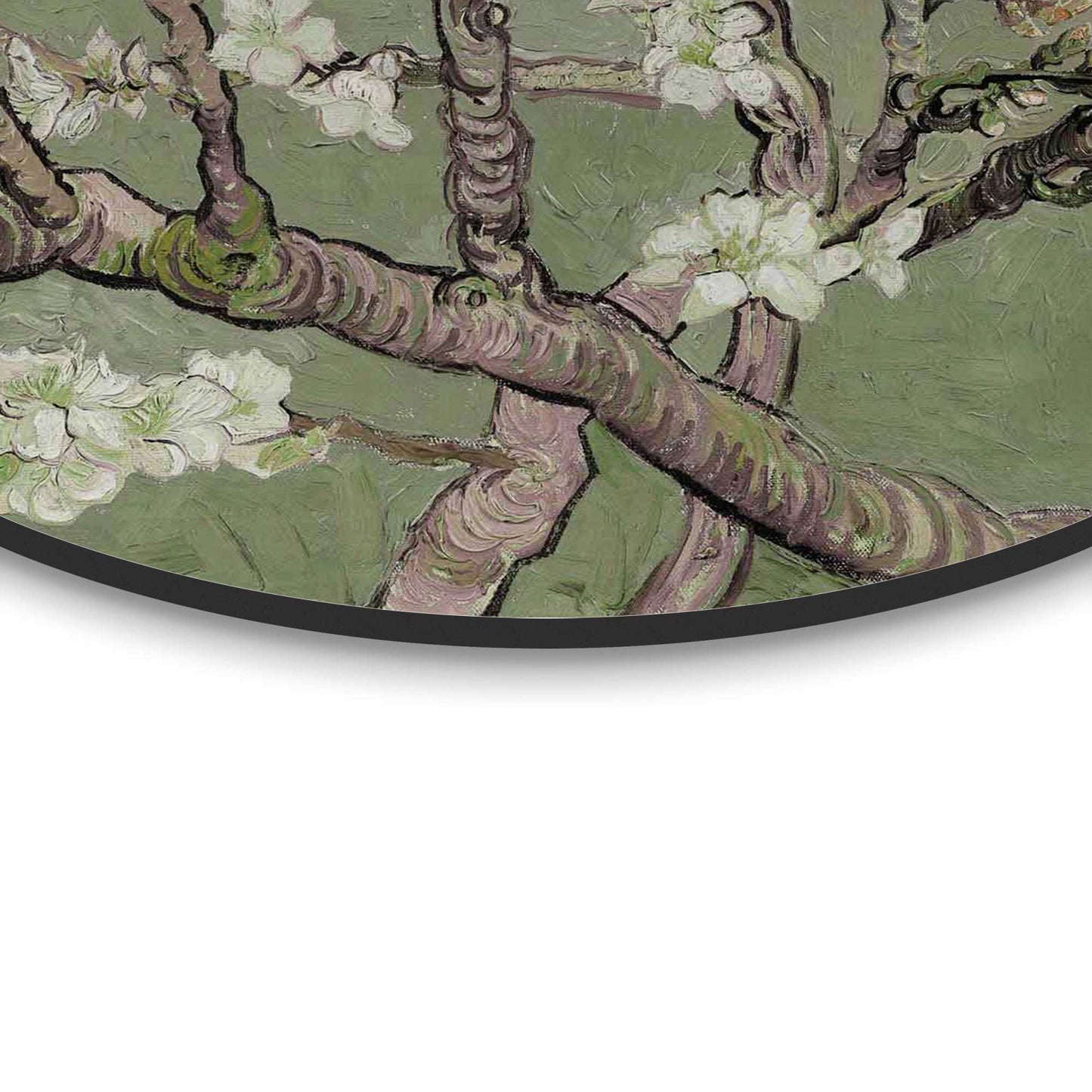 Circle Art Almondblossom green by Van Gogh 50x50