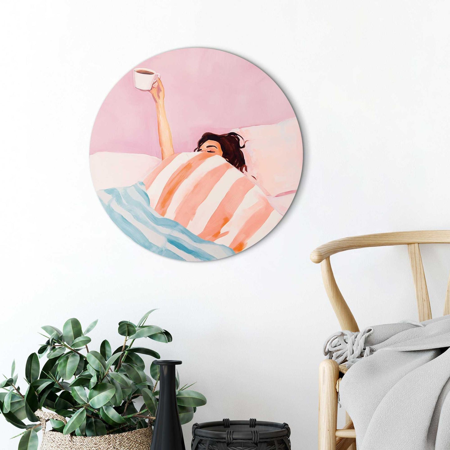 Circle Art Coffee in the morning 50x50