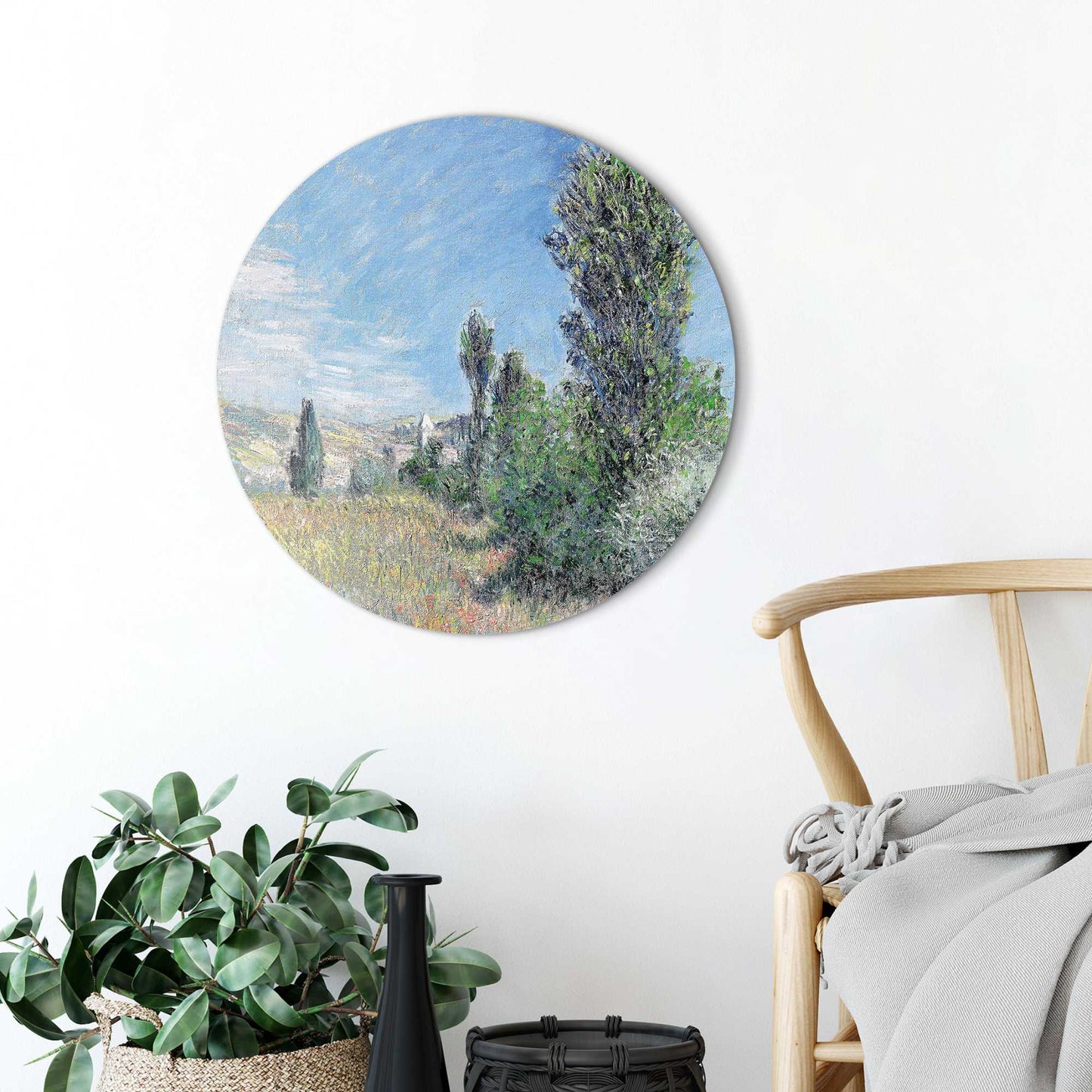 Circle Art Landscape in Ile Saint-Martin by Monet 50x50