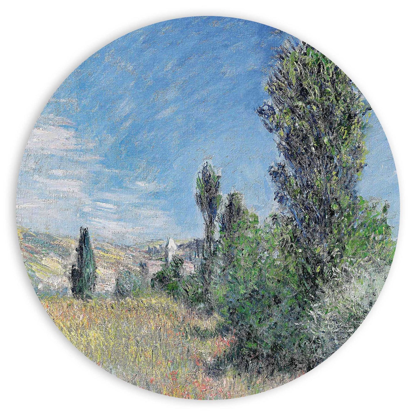 Circle Art Landscape in Ile Saint-Martin by Monet 50x50