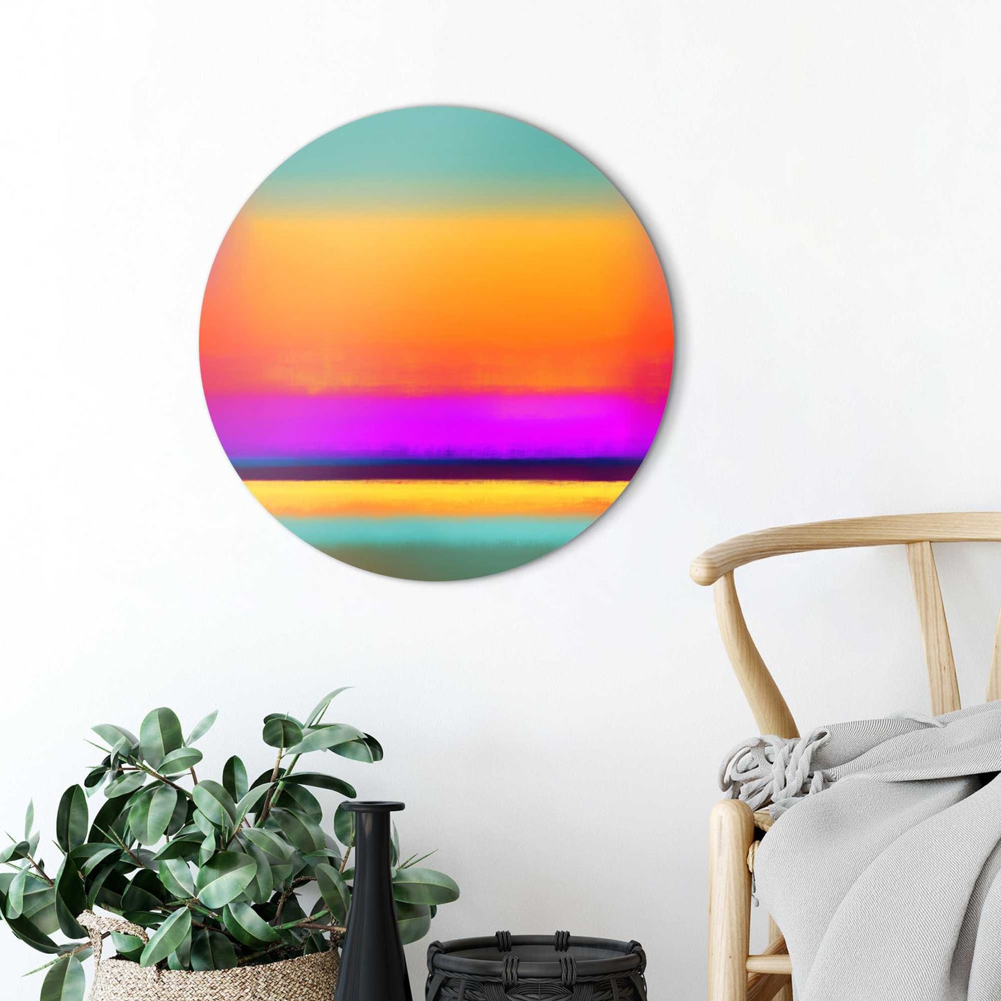 Circle Art Abstract horizon 50x50