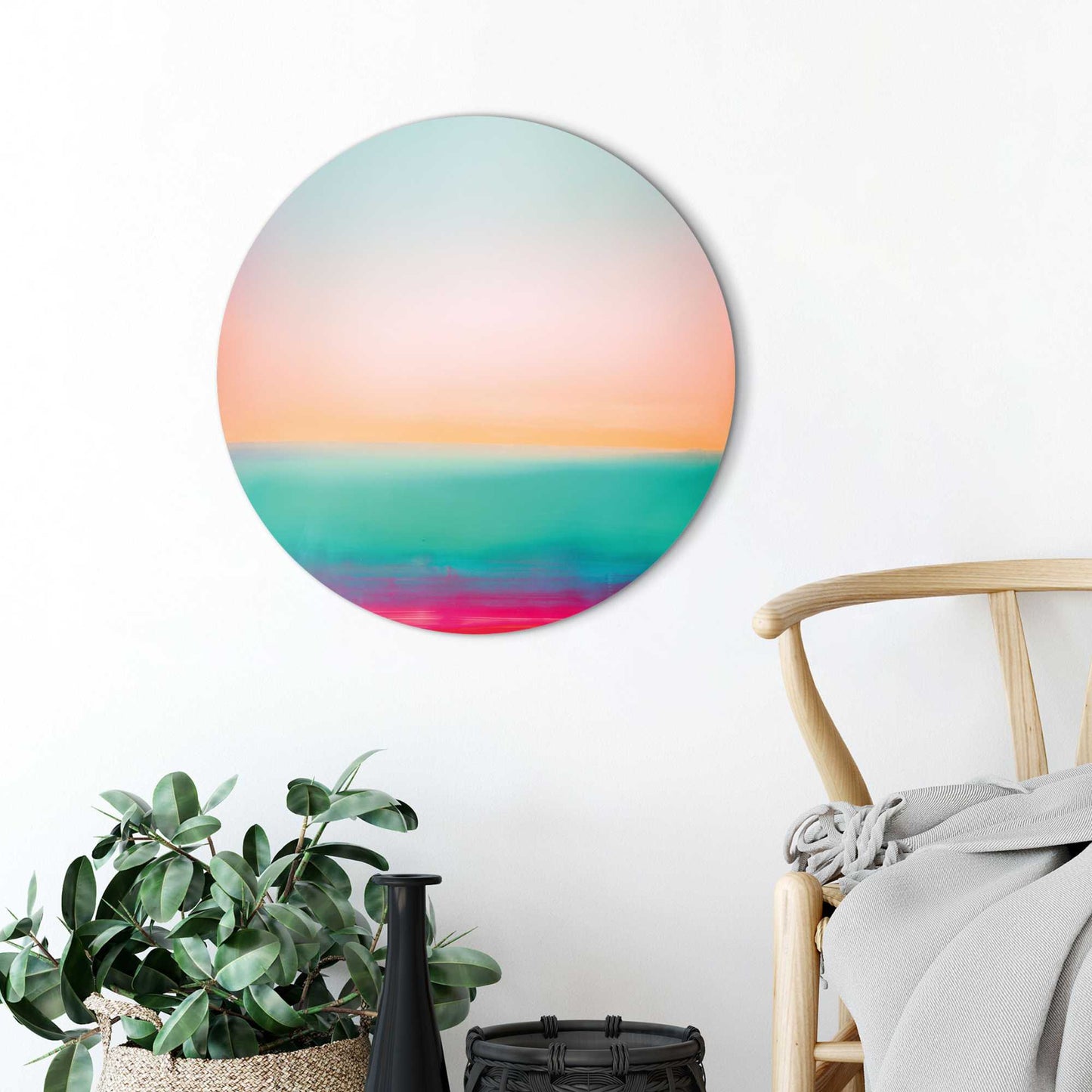 Circle Art Abstract sunrise 50x50