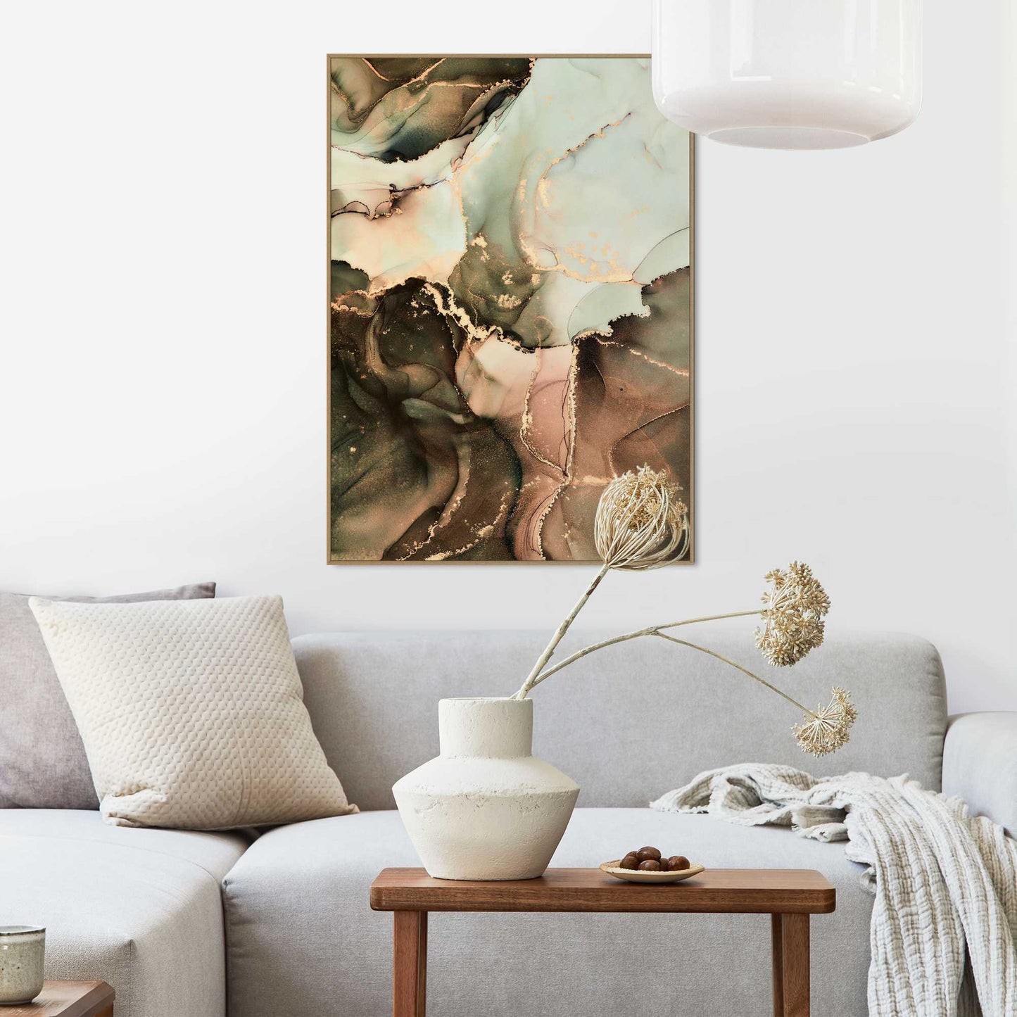 Framed Poster Bronze marble 70x50