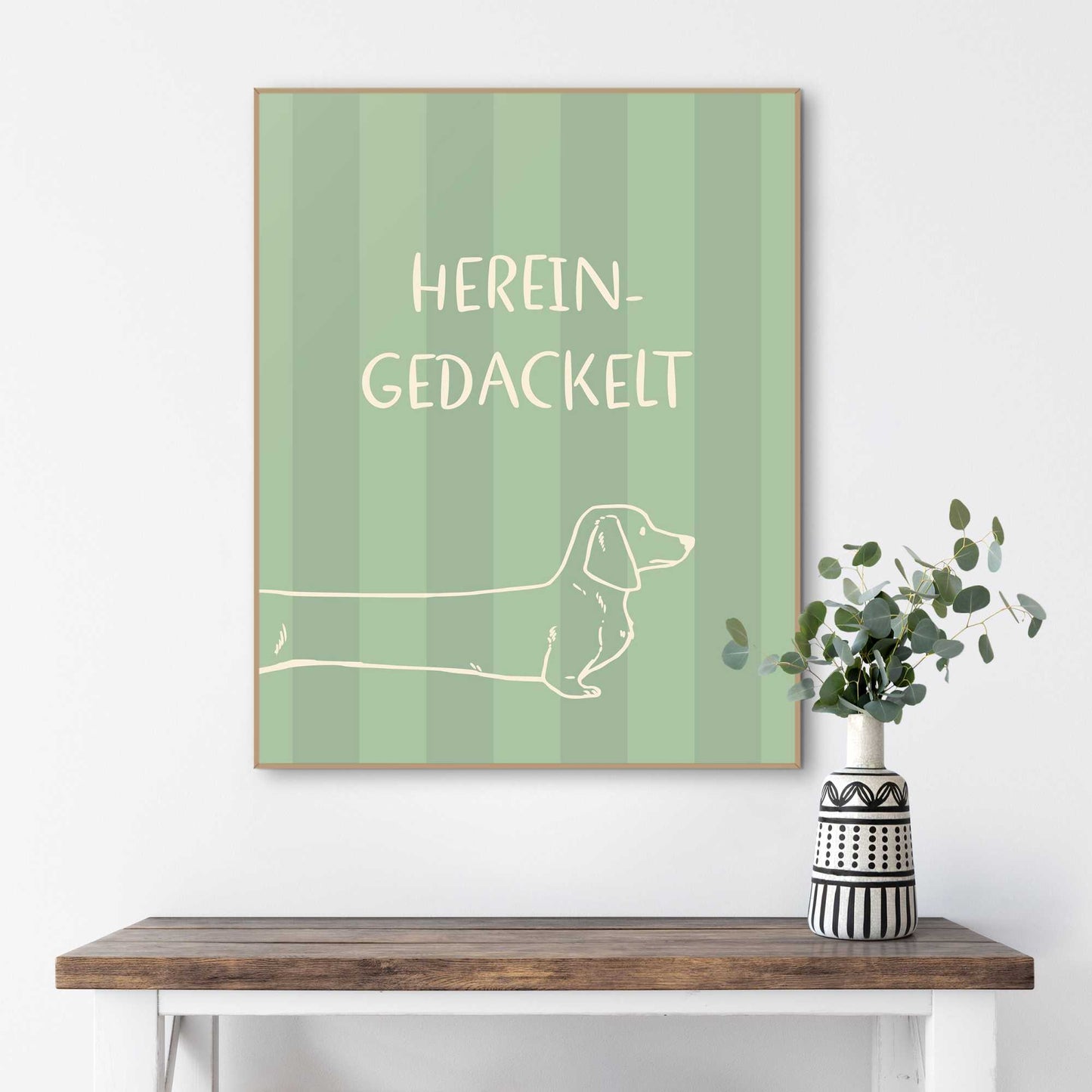 Framed Poster Little dachshund II 50x40