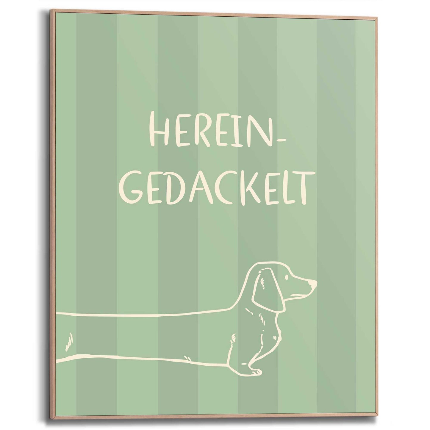 Framed Poster Little dachshund II 50x40