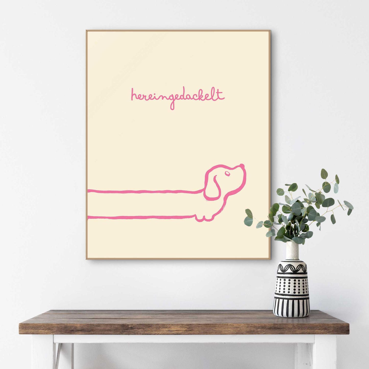 Framed Poster Little dachshund I 50x40